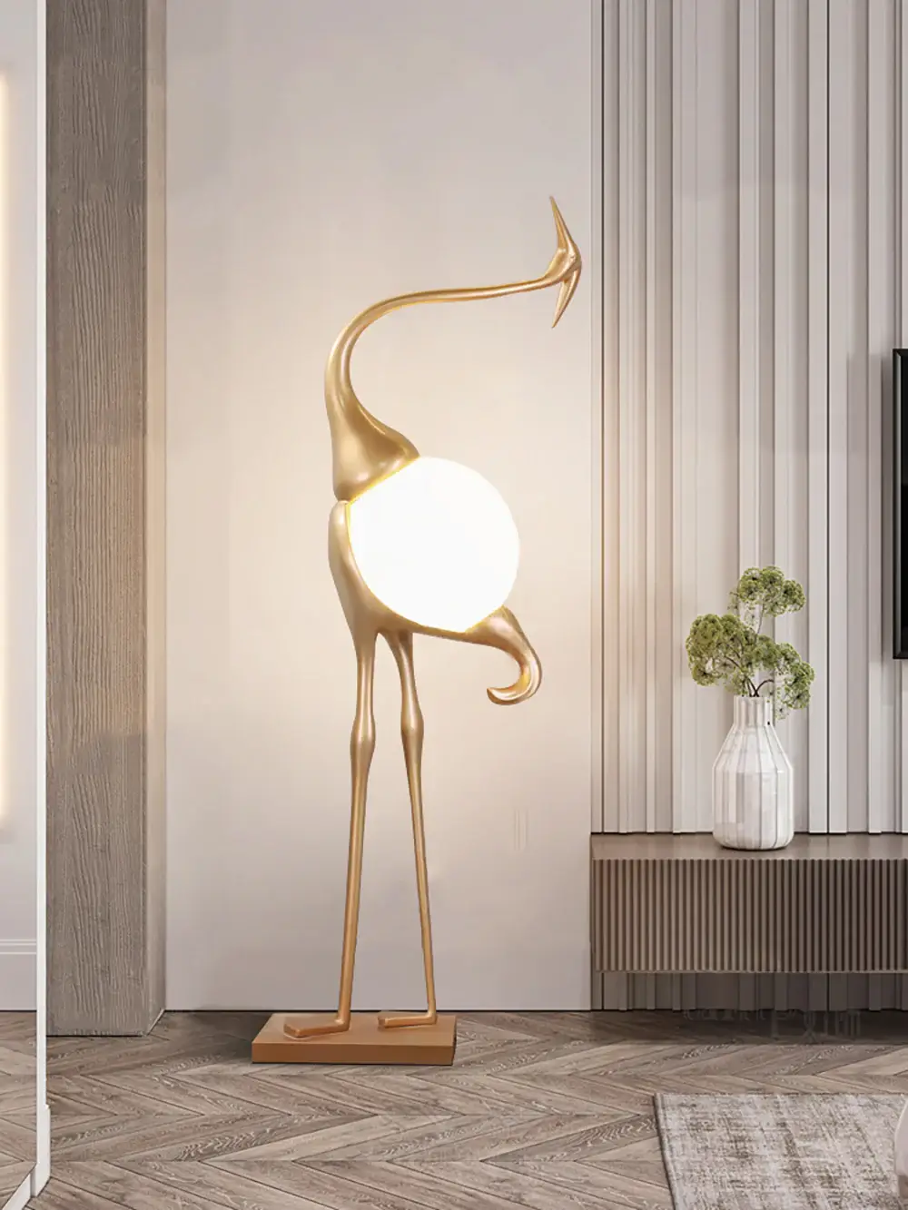 Animal Crane Art Deco Floor Lamp - Image 15