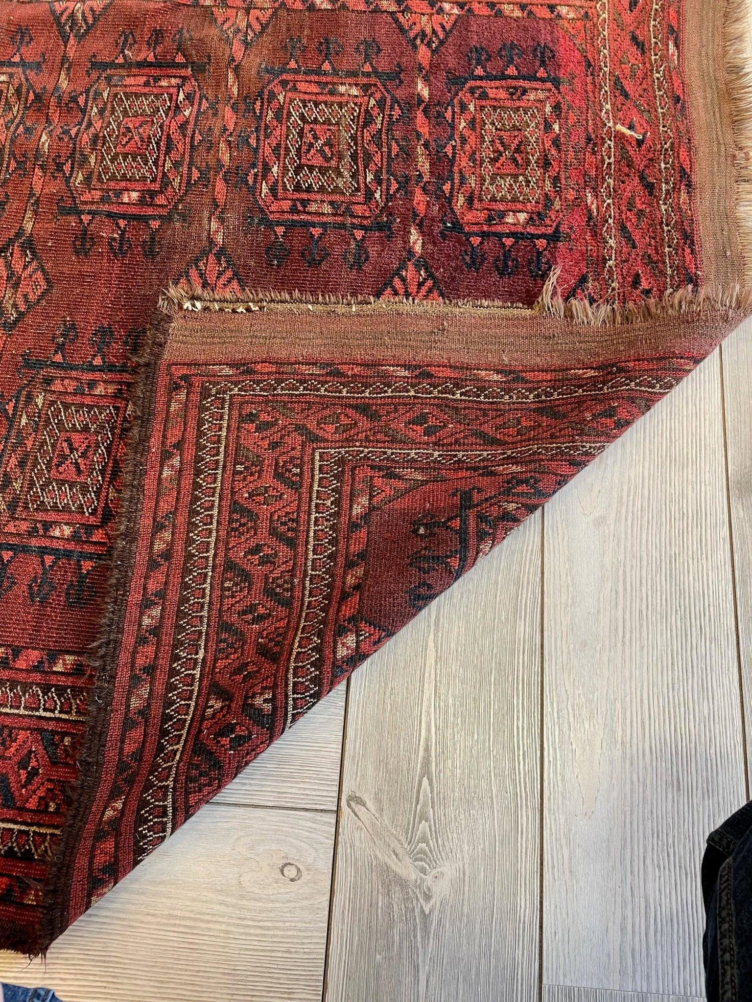 Antique 1880’s Baluch Rug 4x7 Ft - Image 5