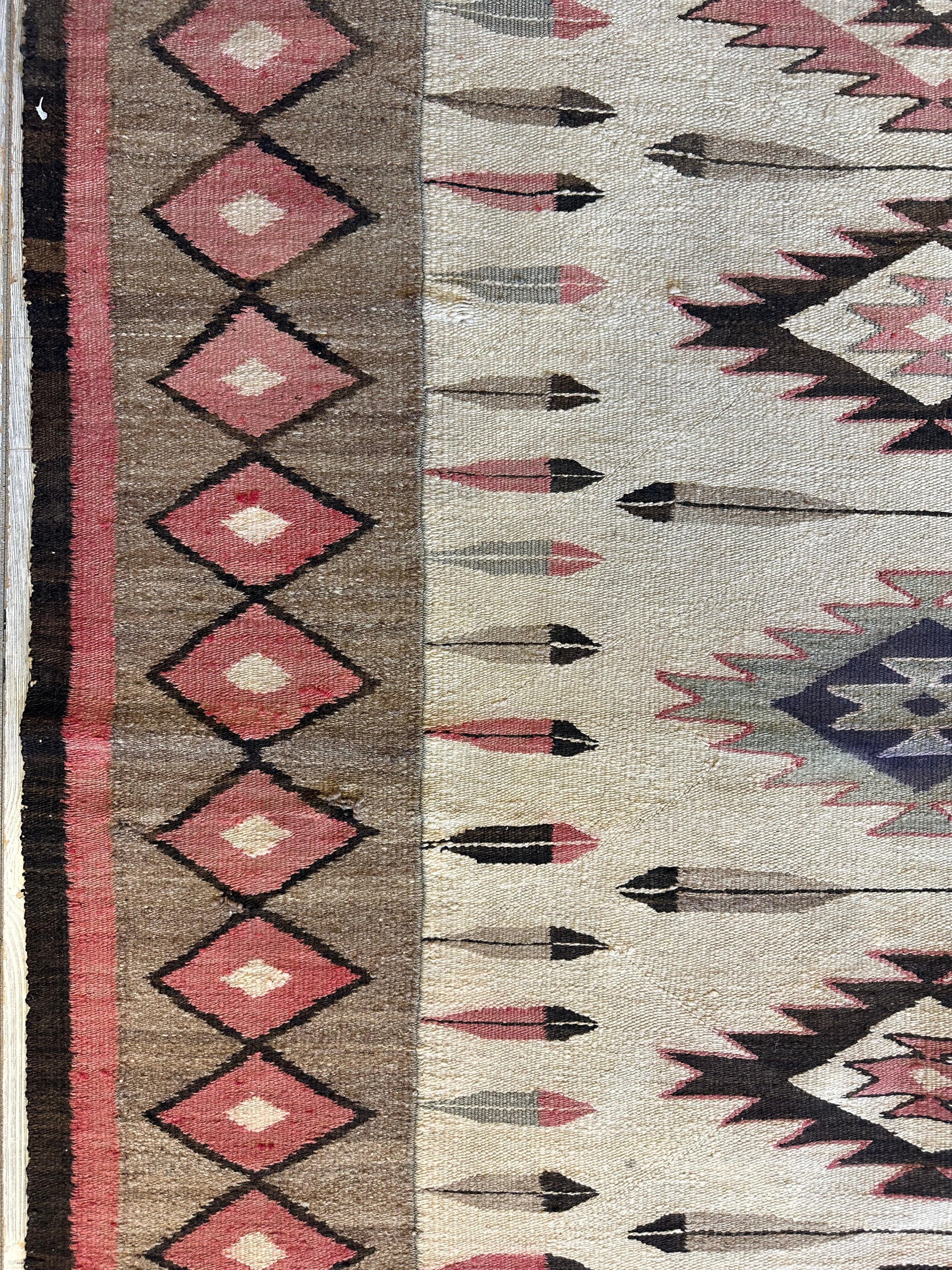 Antique 1880’s Navajo Rug 4’ x 5’ - Image 10