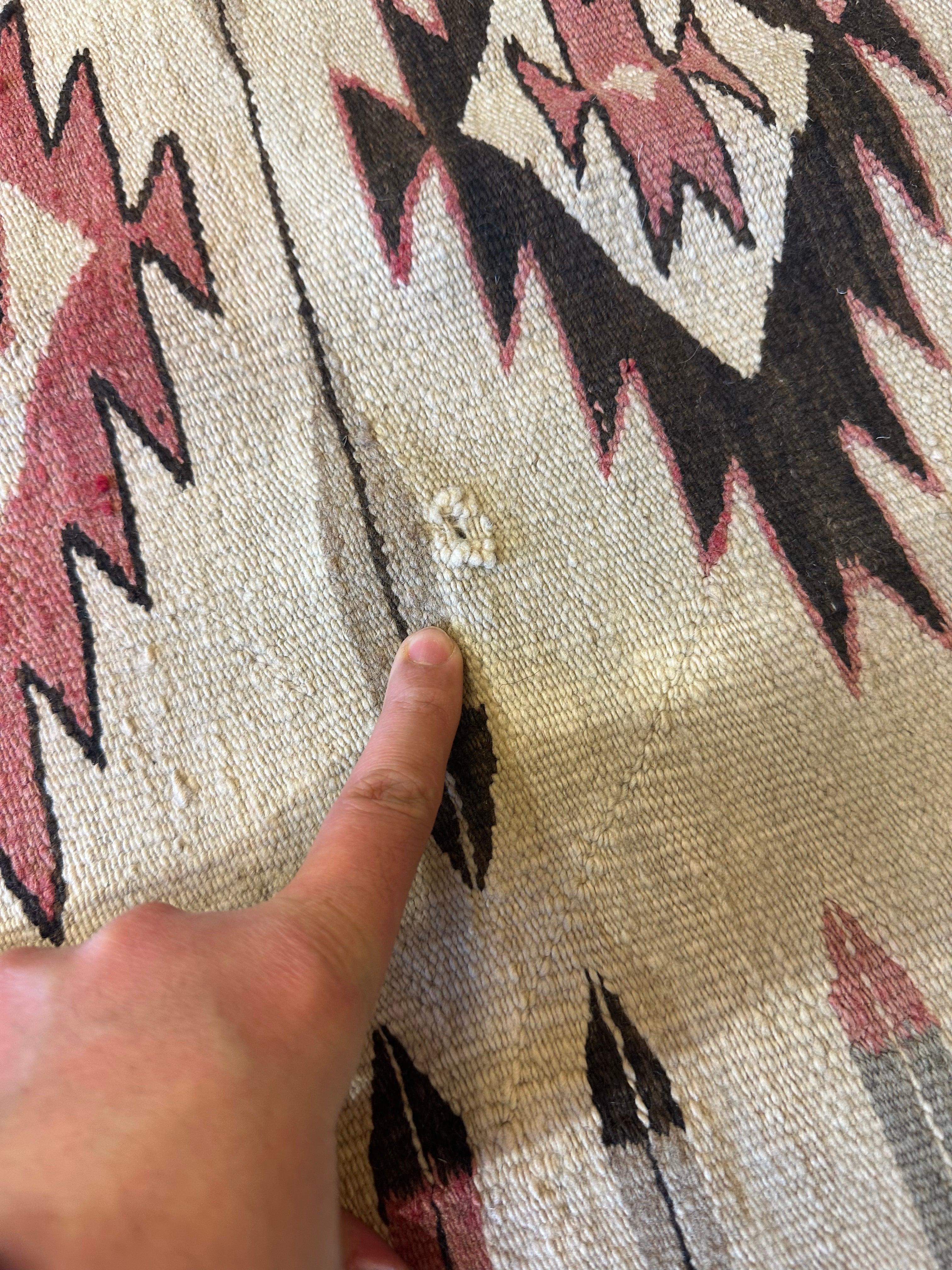 Antique 1880’s Navajo Rug 4’ x 5’ - Image 13