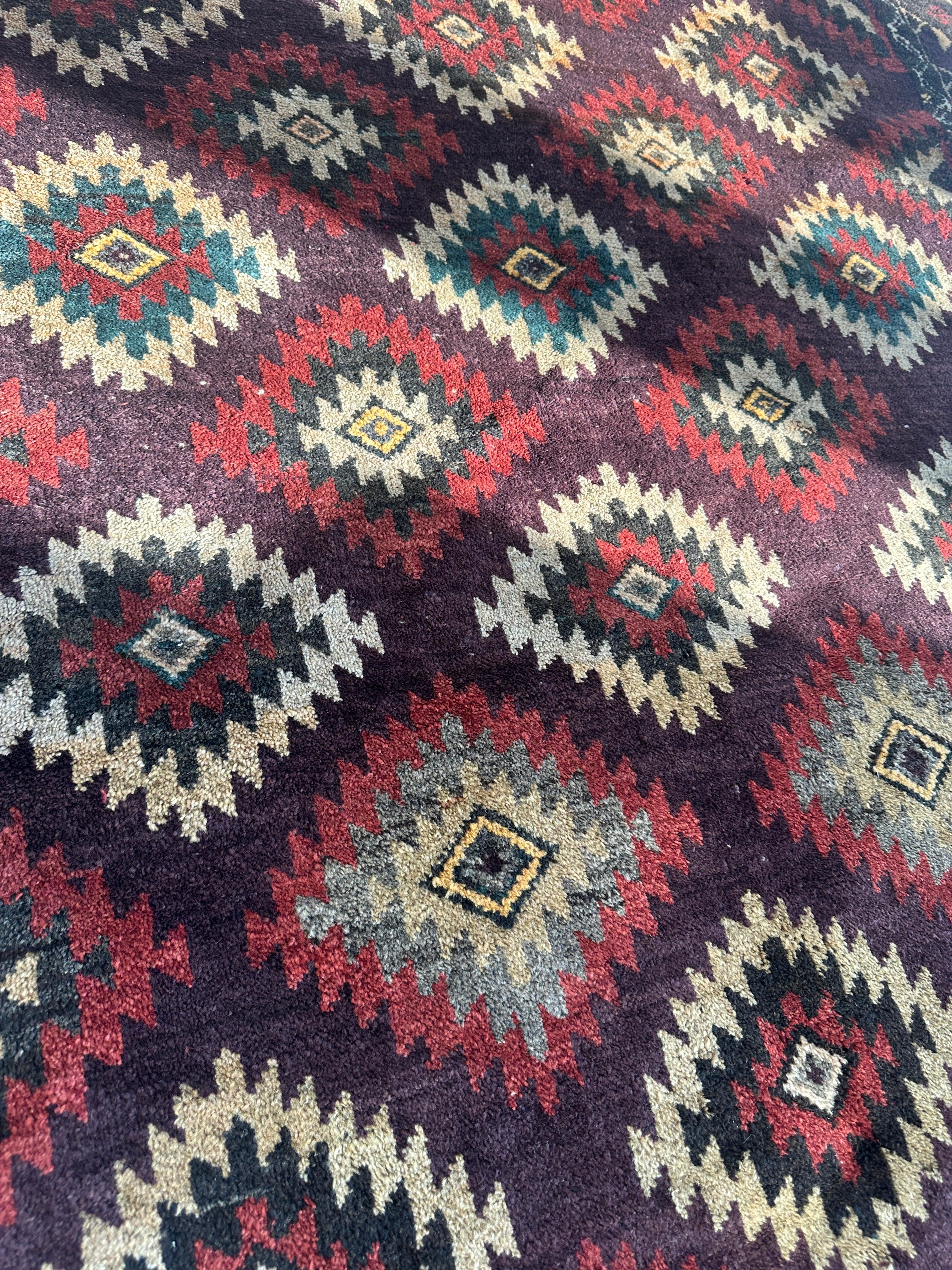Antique 1900’s Tribal Baluch Wool Rug 4’5” x 8’6” - Image 9