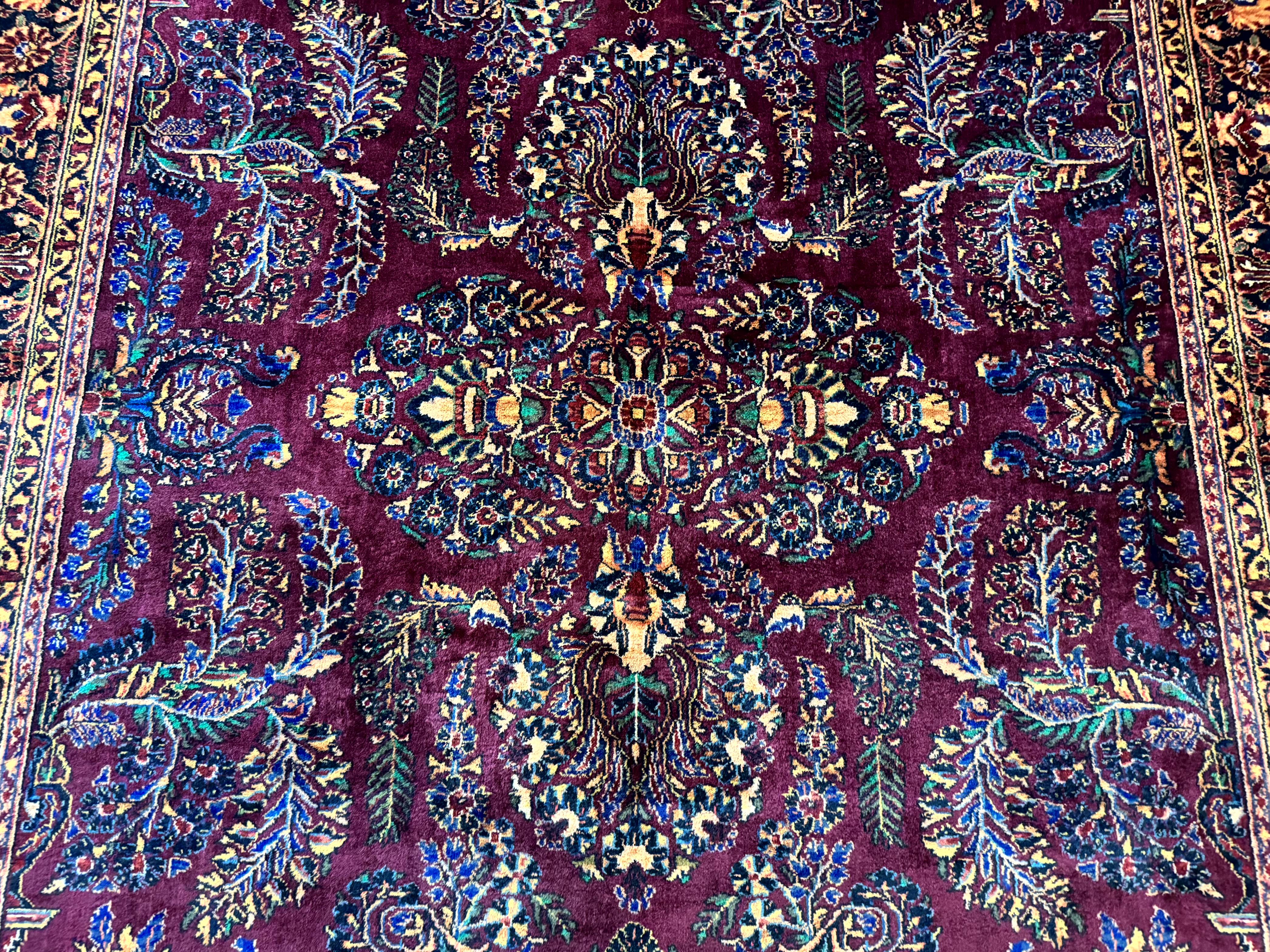 Antique Karastan Rug 8.6 x 12, Wool Pile, Vintage Discontinued Karastan Sarouk Lanamar - Image 4