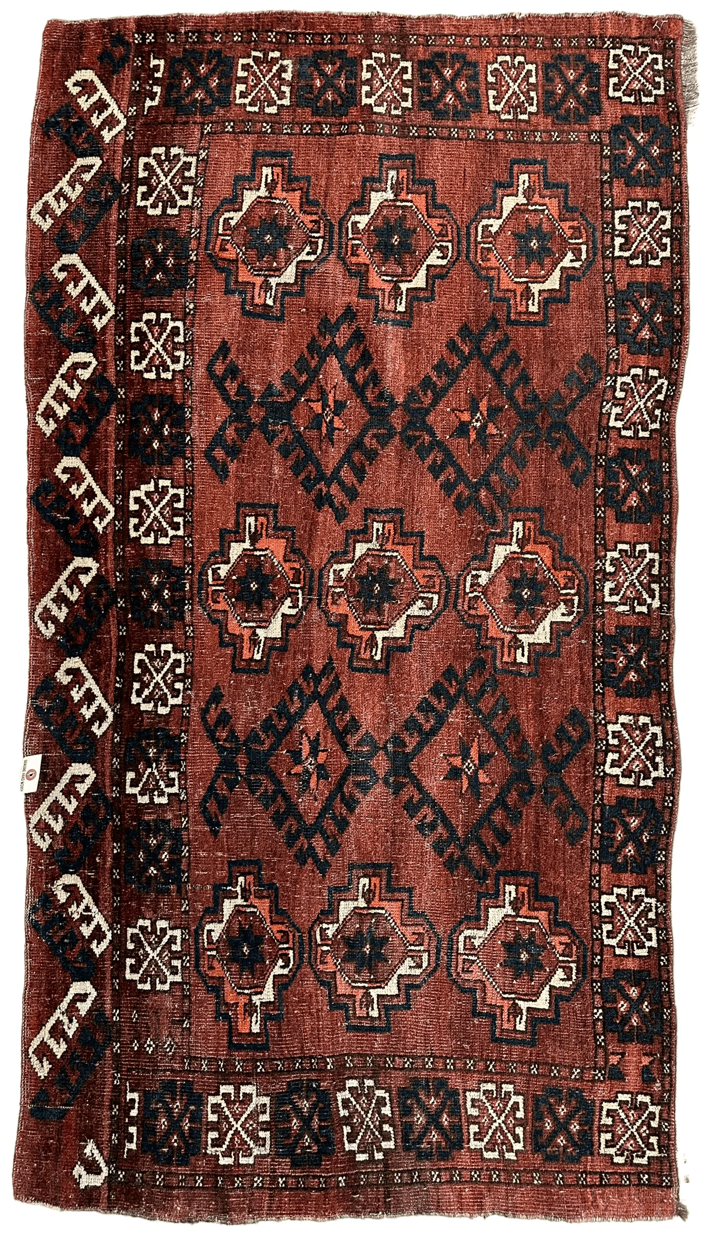 Antique Kizil Ayak Turkoman Chuval, Juval Rug 60"×34” - Image 3