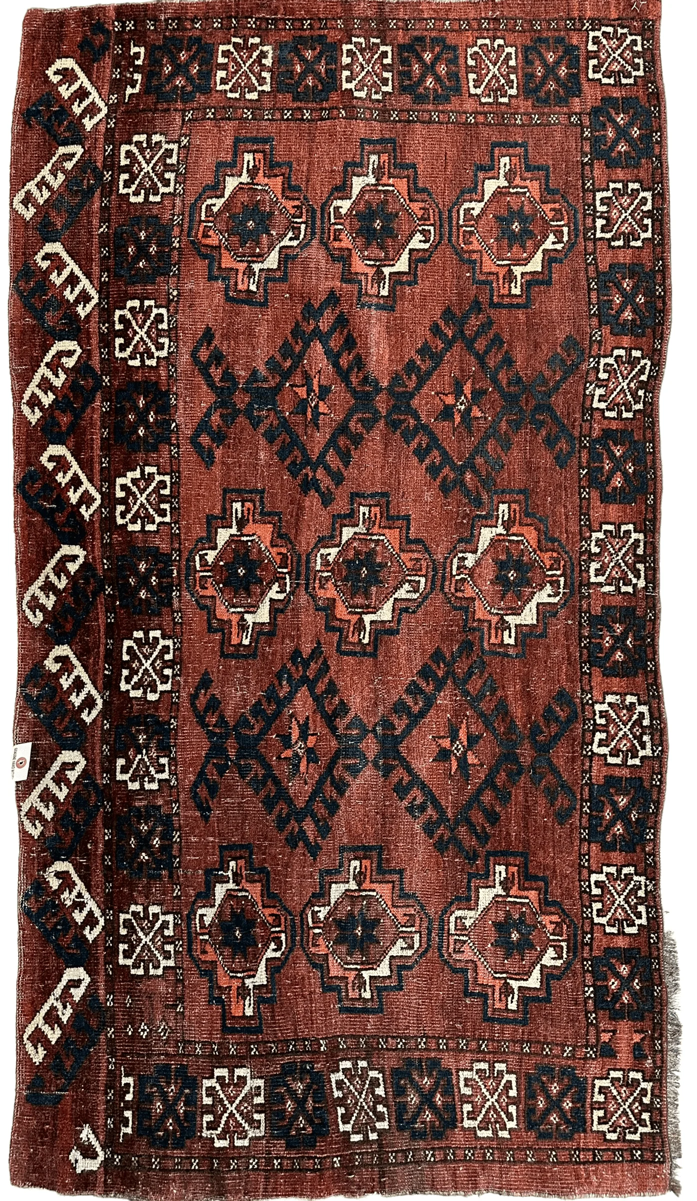 Antique Kizil Ayak Turkoman Chuval, Juval Rug 60"×34” - Image 4