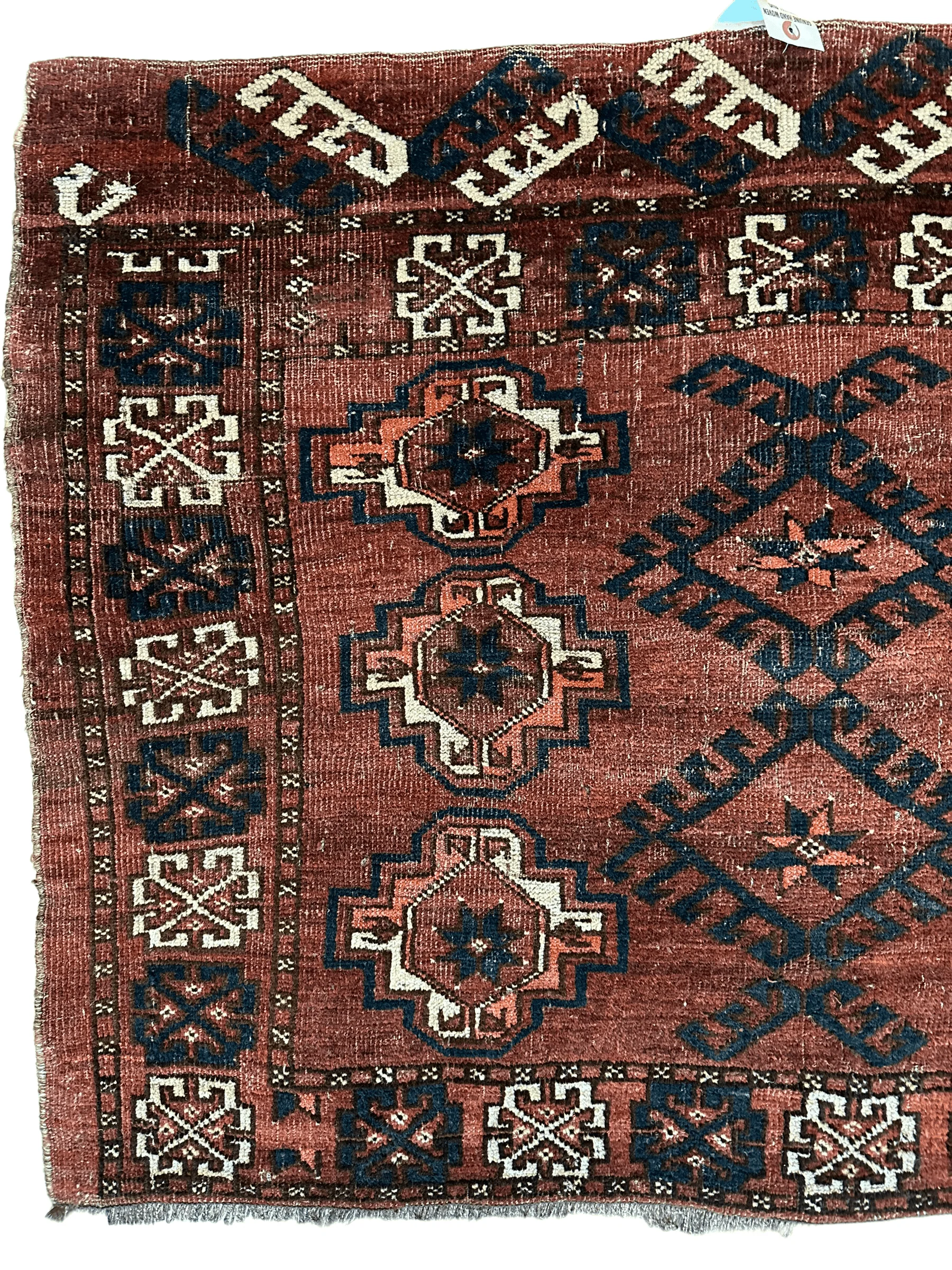 Antique Kizil Ayak Turkoman Chuval, Juval Rug 60"×34” - Image 6