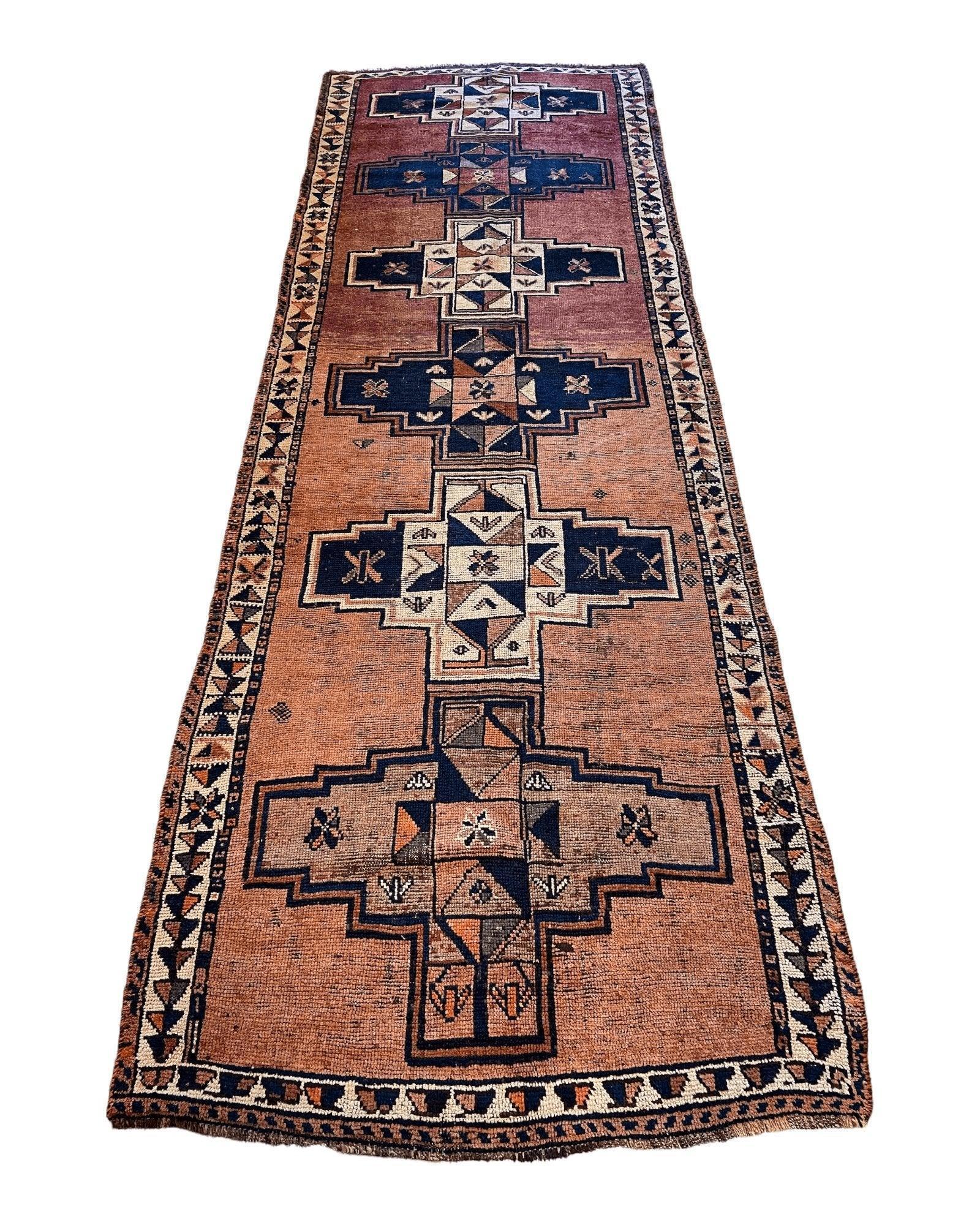 Antique Luri Persian Tribal Rug 4’4”x12’9” - Image 2