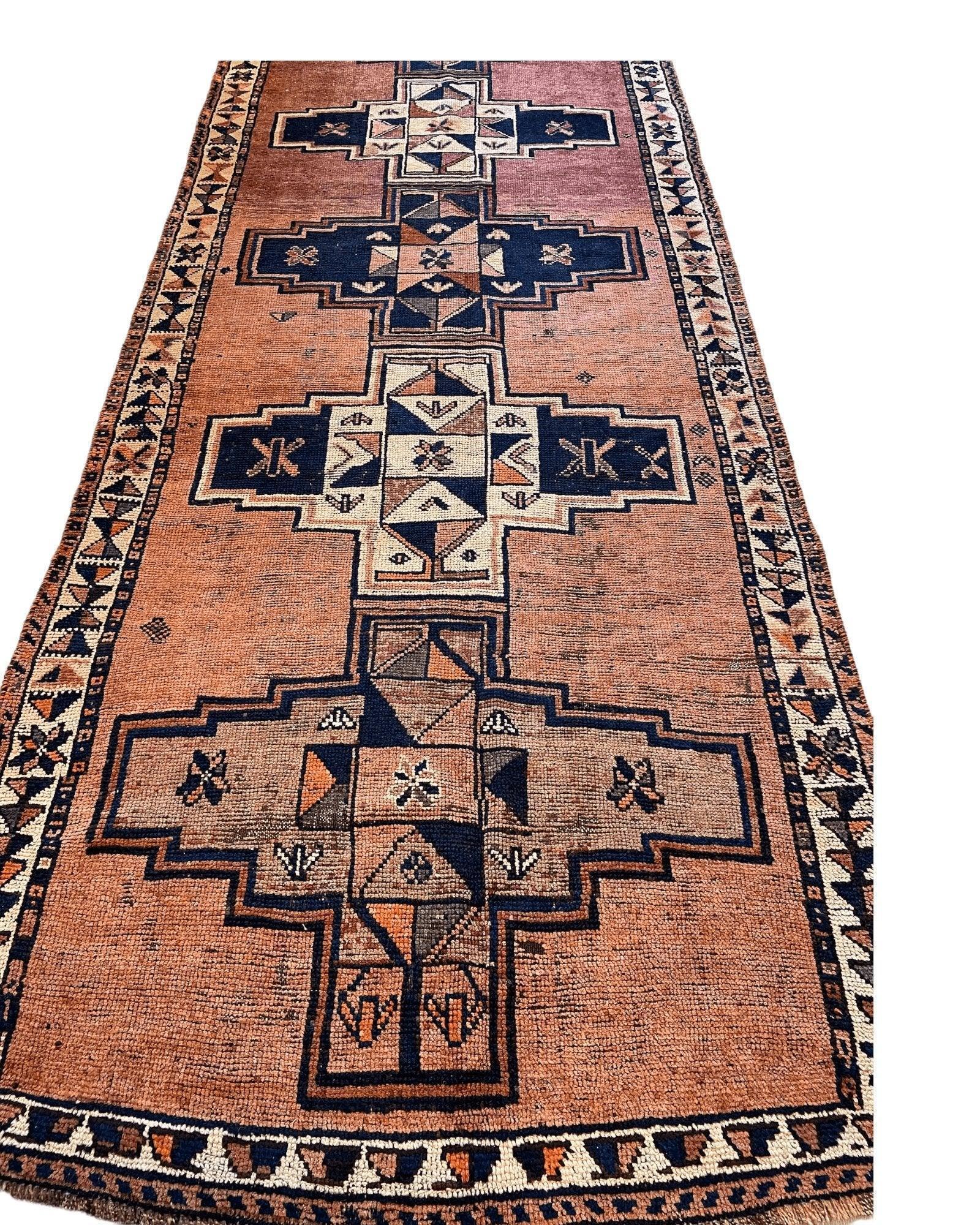 Antique Luri Persian Tribal Rug 4’4”x12’9” - Image 5