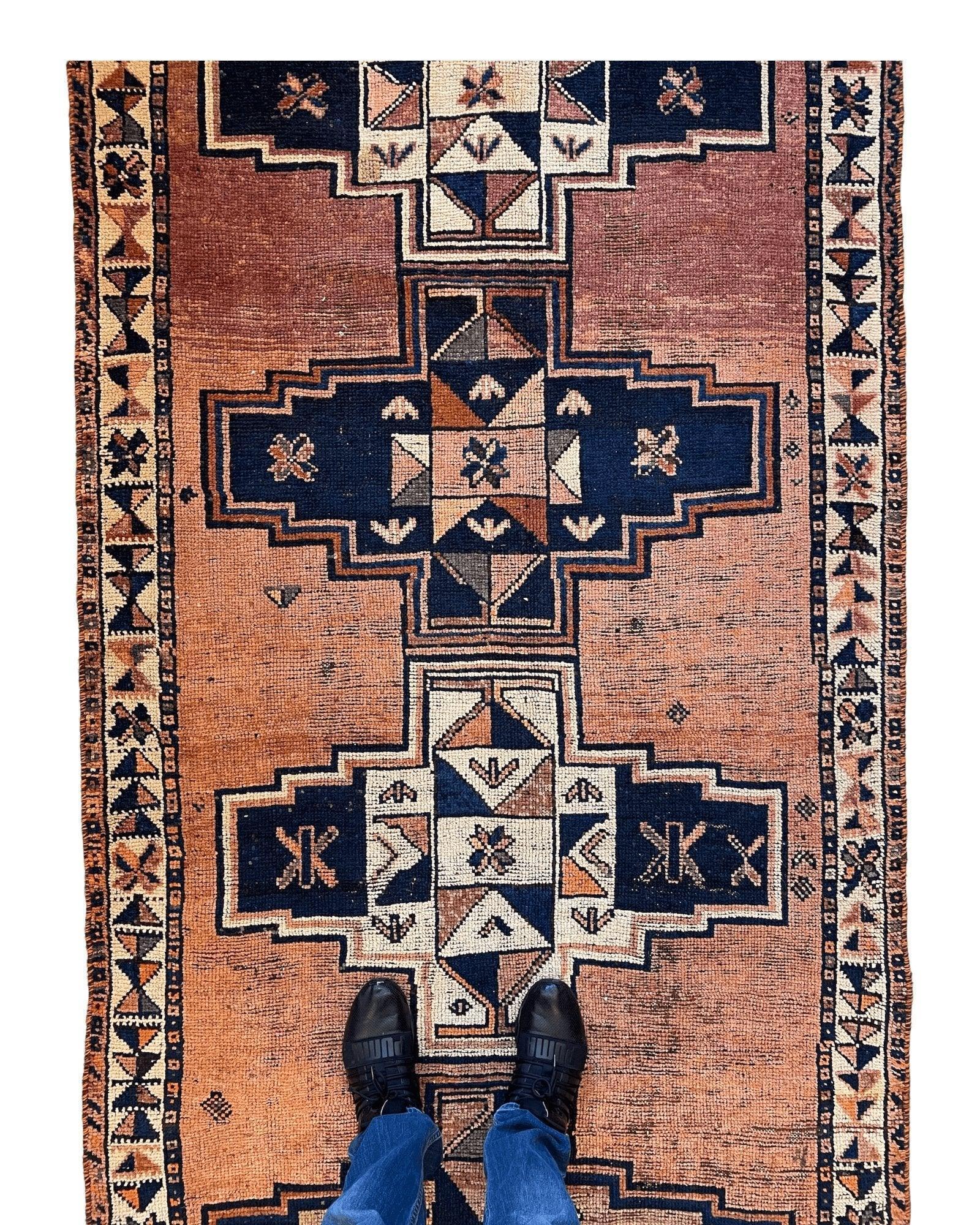 Antique Luri Persian Tribal Rug 4’4”x12’9” - Image 6
