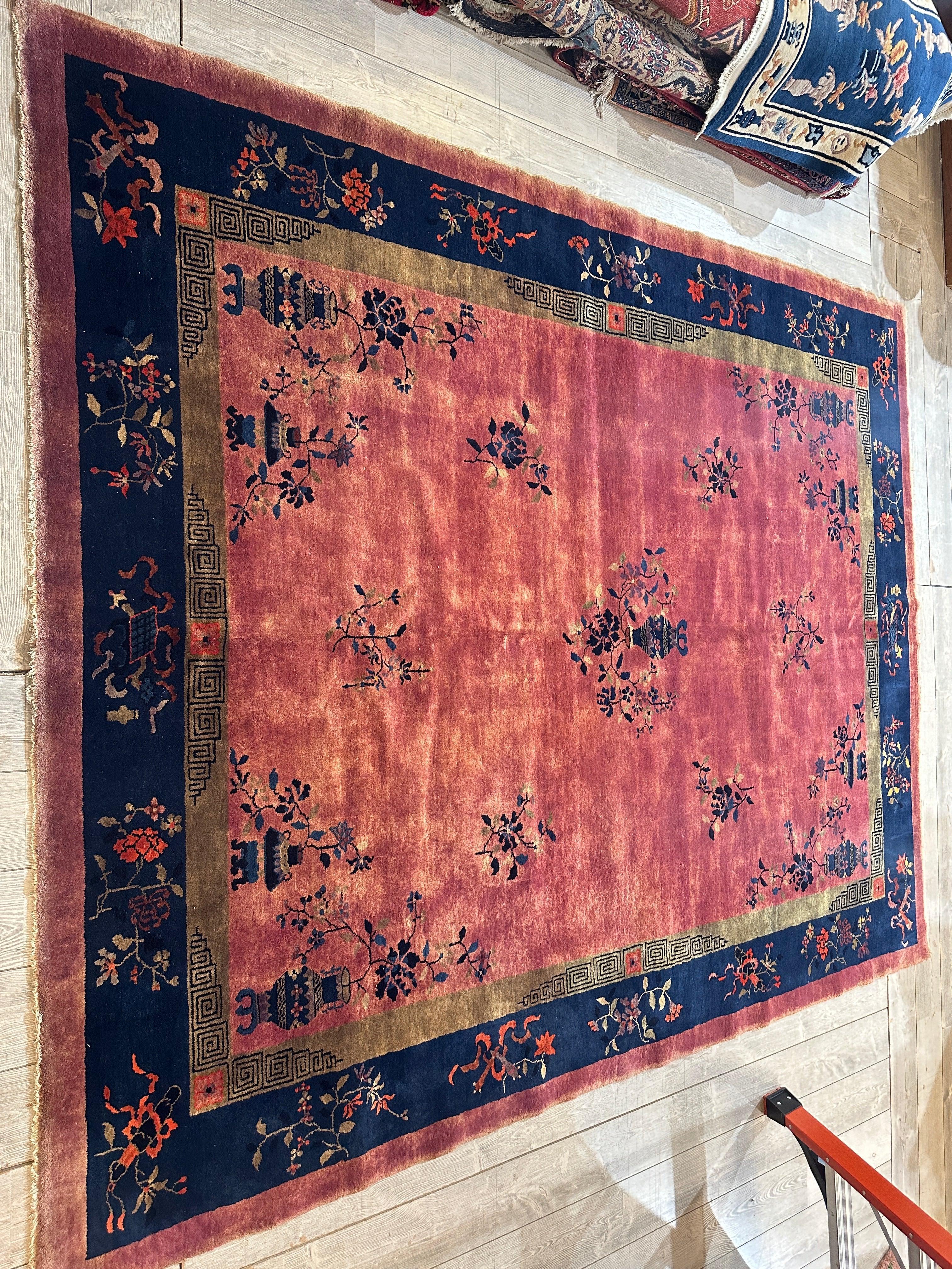 Antique Nicholas Chinese Art Deco Rug - 8'2" X 9'9" - Image 11
