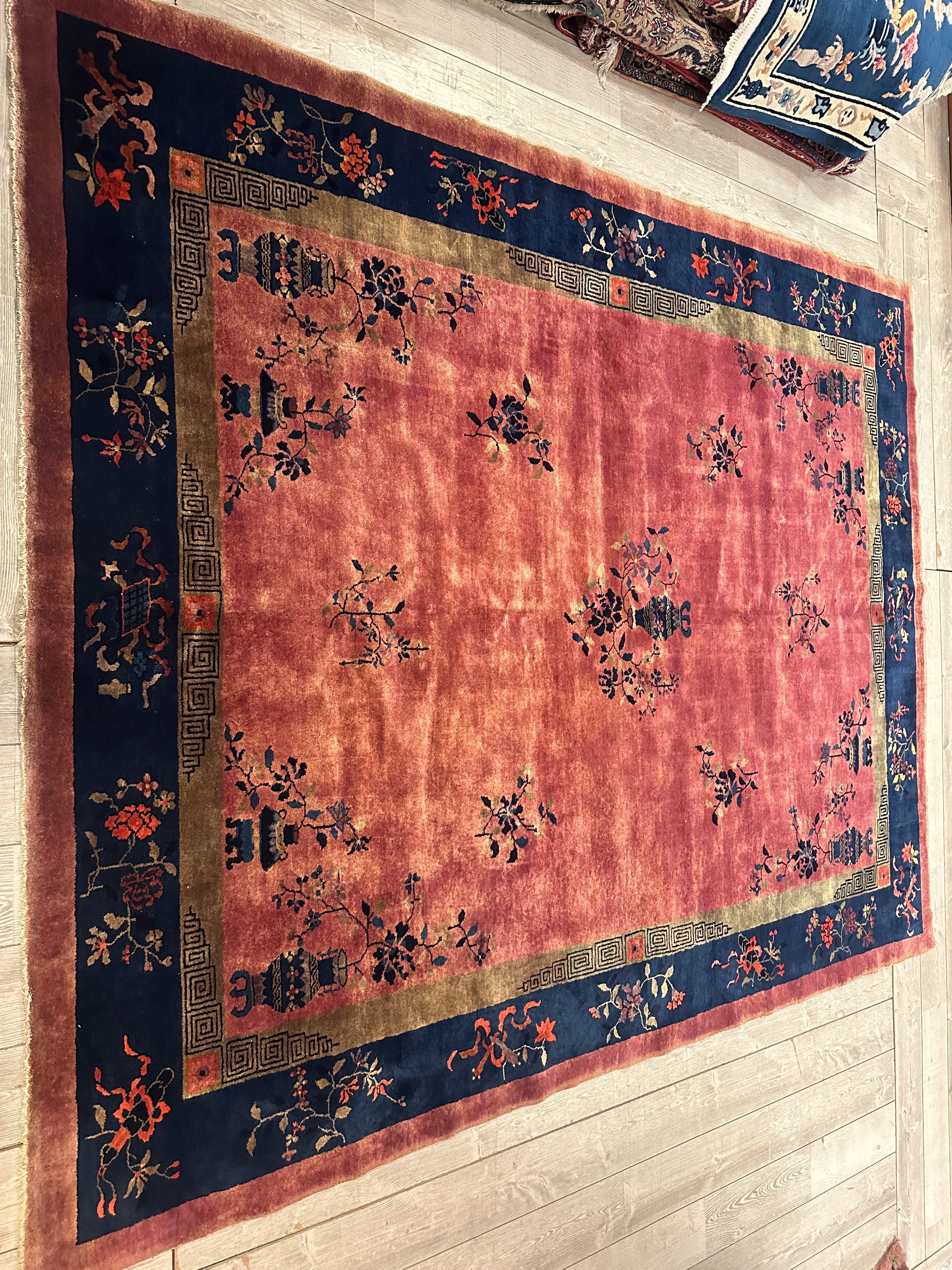 Antique Nicholas Chinese Art Deco Rug - 8'2" X 9'9" - Image 12