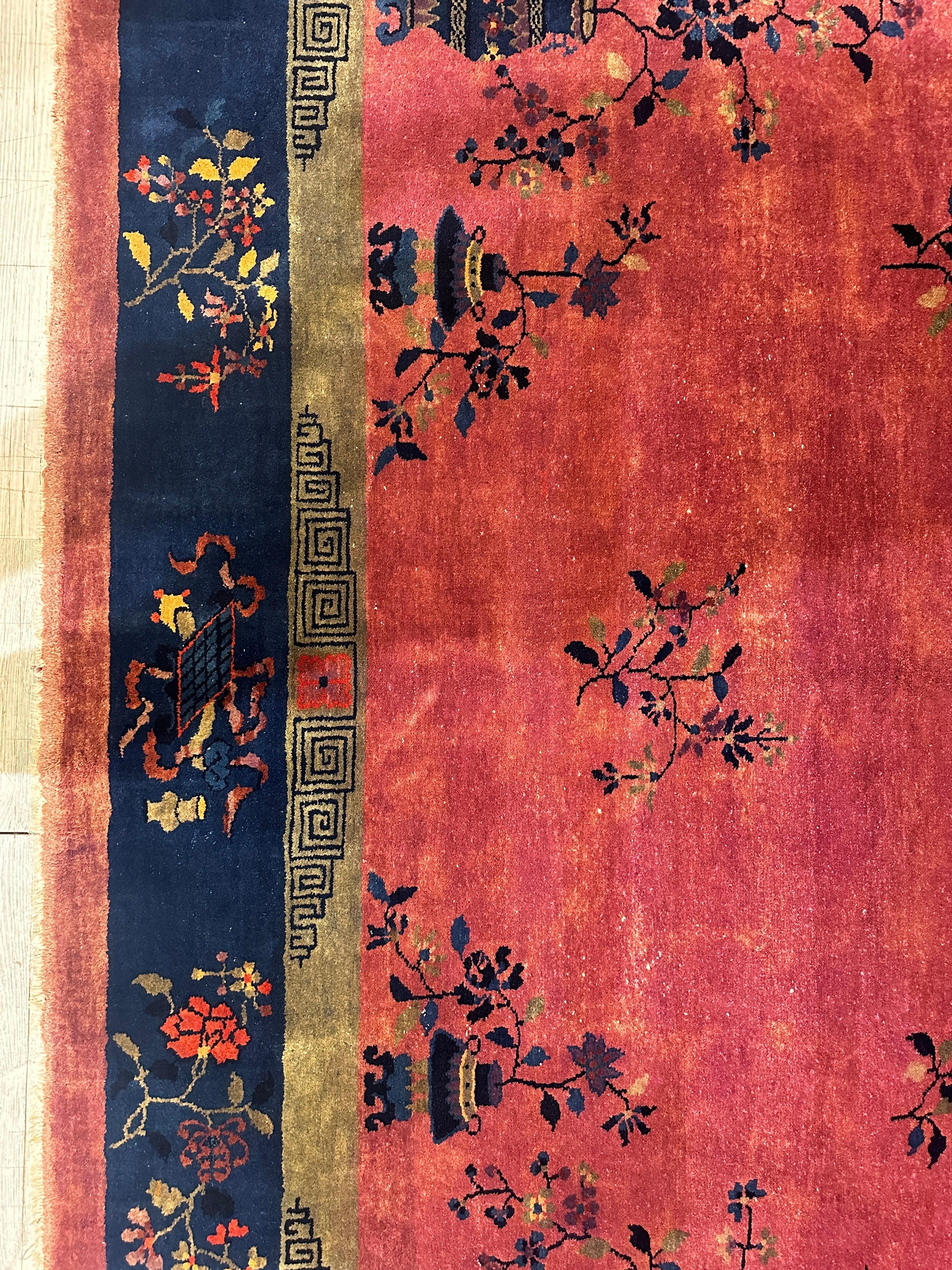 Antique Nicholas Chinese Art Deco Rug - 8'2" X 9'9" - Image 15
