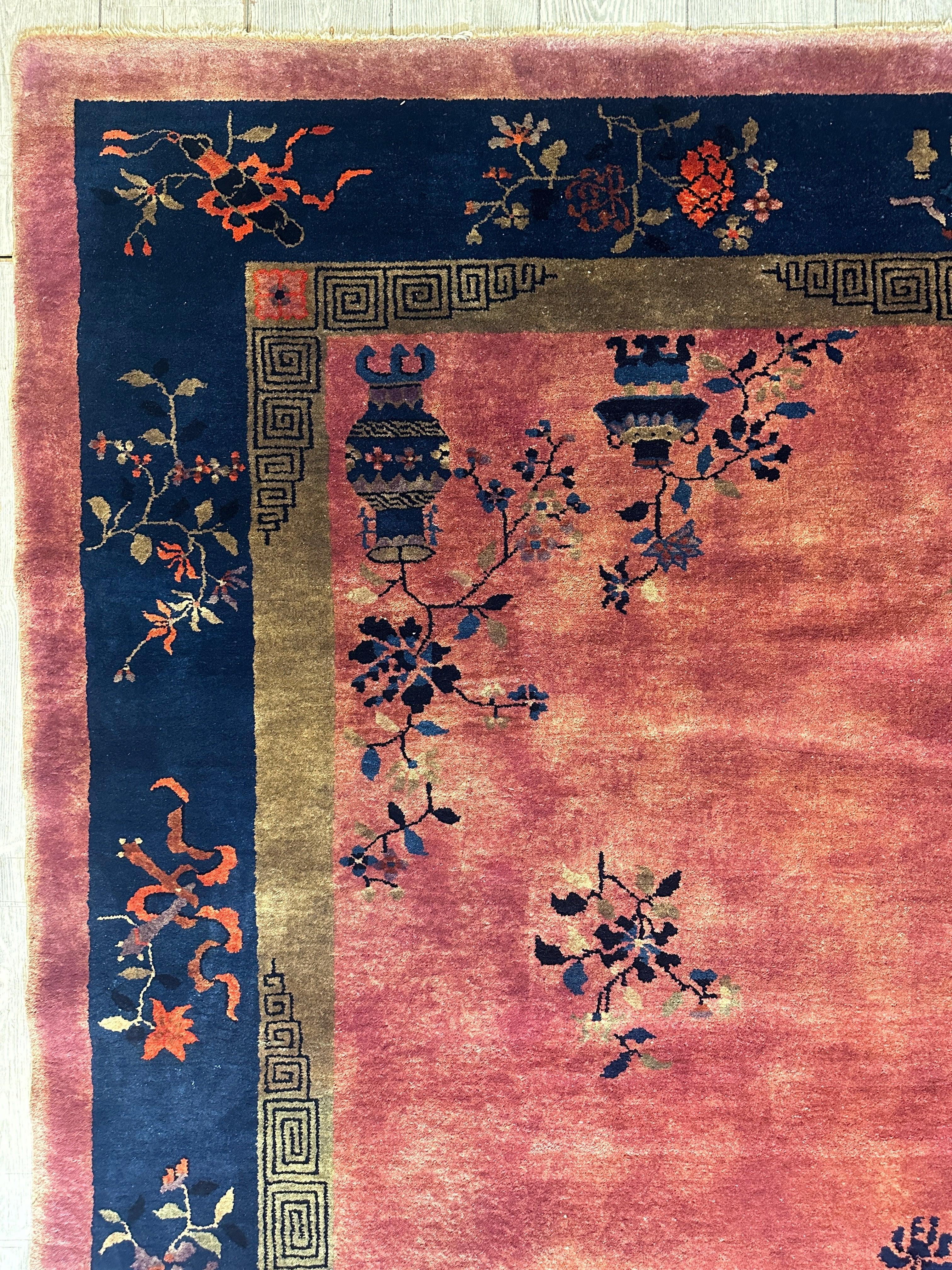 Antique Nicholas Chinese Art Deco Rug - 8'2" X 9'9" - Image 18