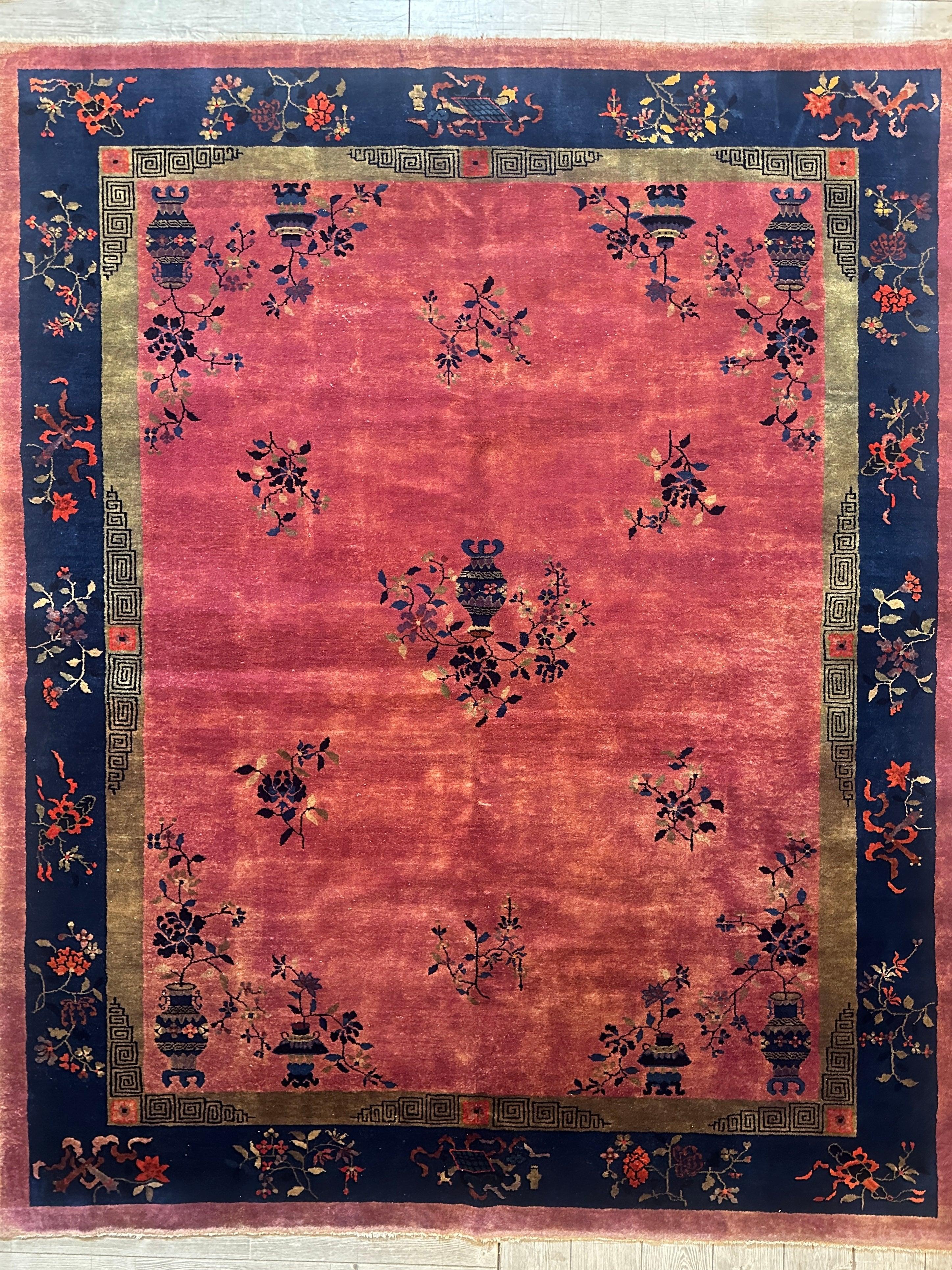 Antique Nicholas Chinese Art Deco Rug - 8'2" X 9'9" - Image 2