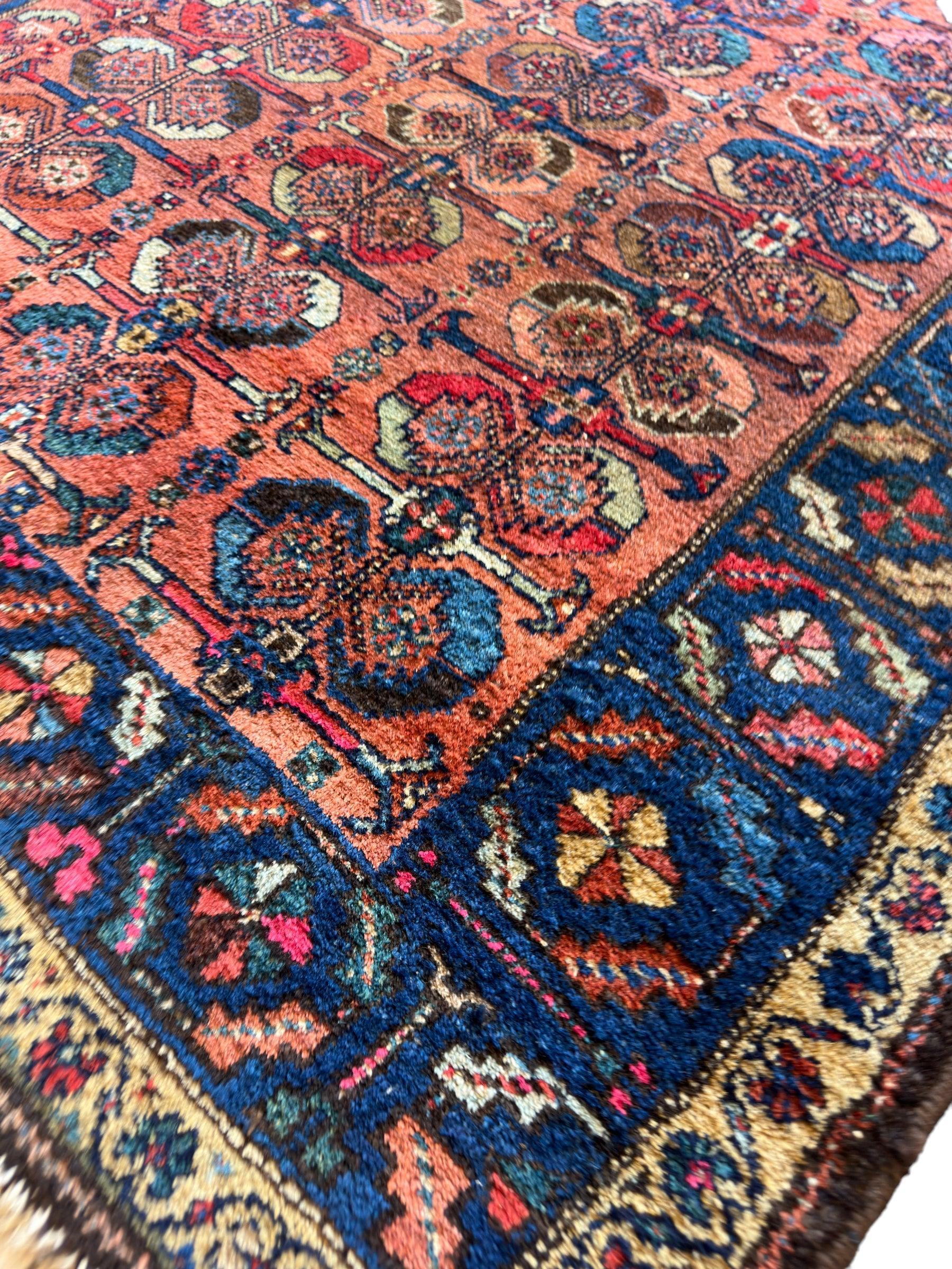 Antique One of Kind Persian Hamedan Enjelas Rug 3’11” x 4’4” - Image 2