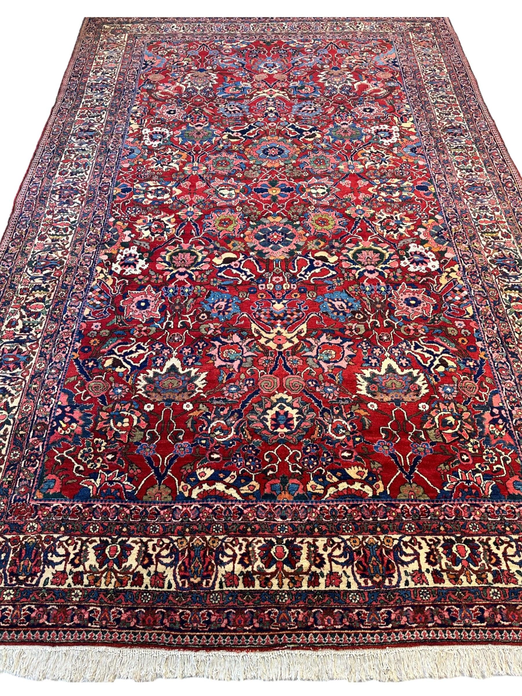 Antique Persian Bakhtiari Rug – Timeless Masterpiece 8'6" x 13'2" - Image 2