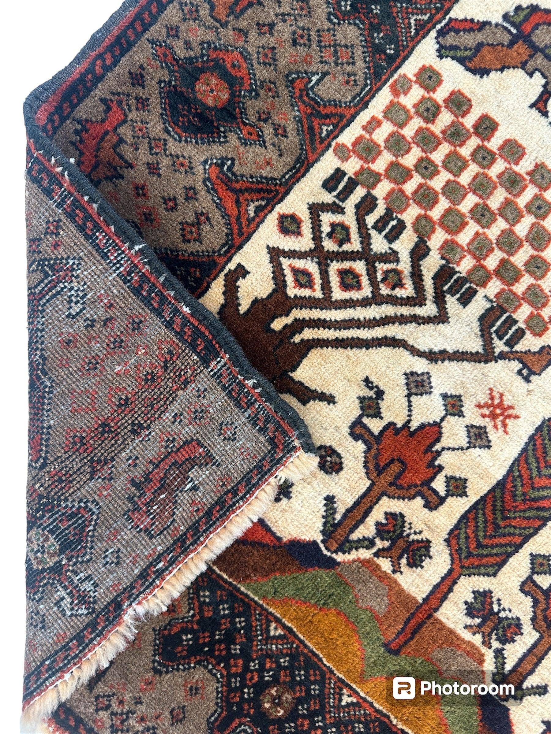 Antique Persian Baloch, Baluch Rug 2’10 x 4’8” - Image 2