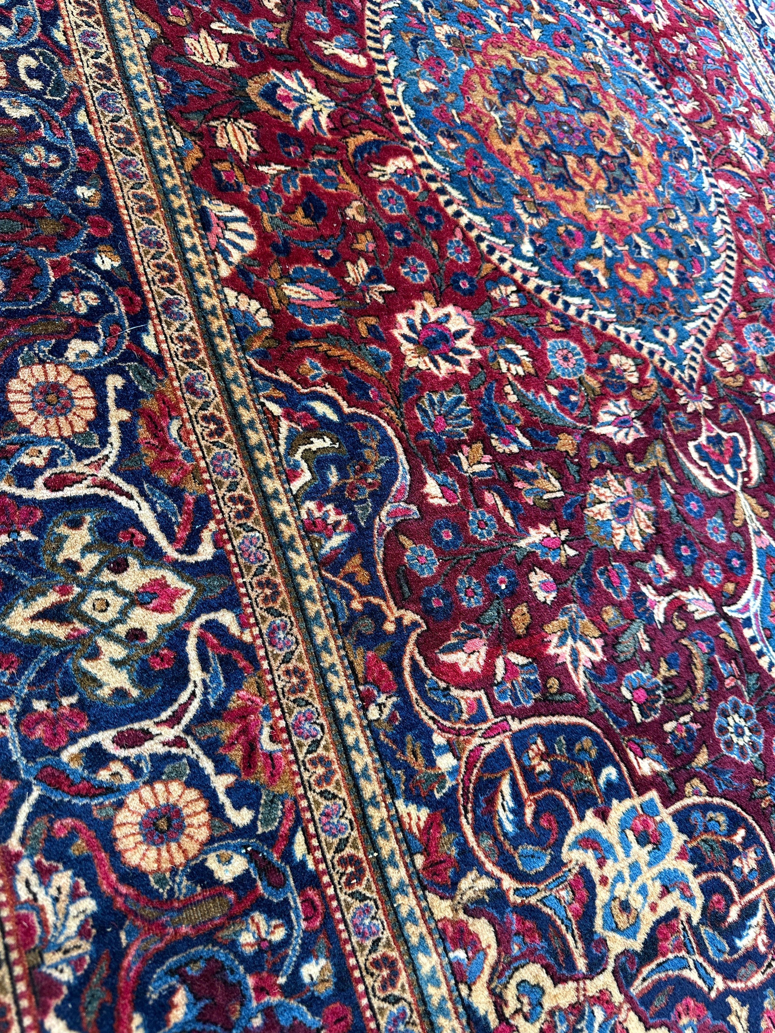 Antique Persian Kashan Debir Rug – 4’3” x 6’4” – Circa 1920s – Hand-Knotted Fine Wool - Image 8