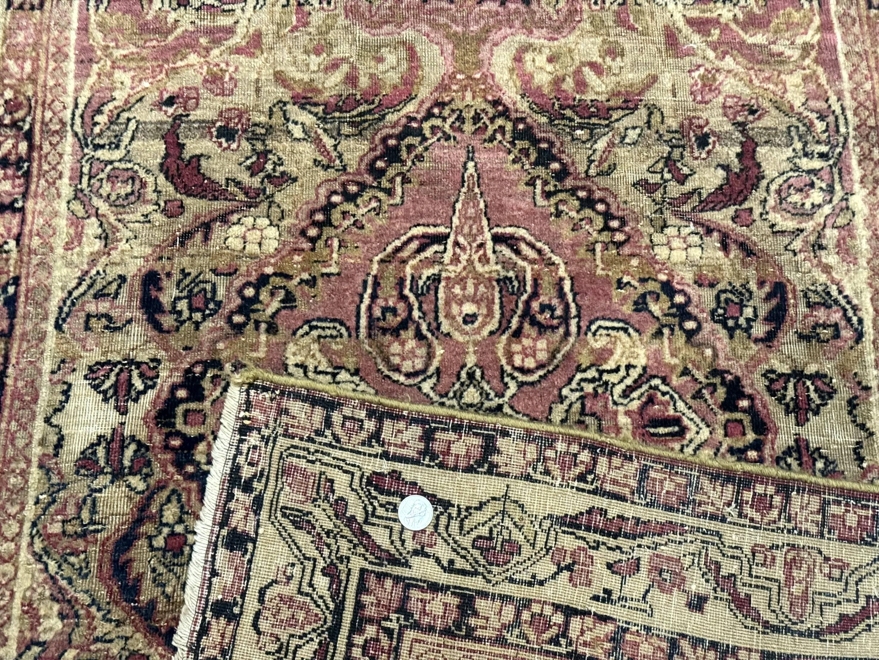 Antique Persian Lavar Rug 3x5, Persian Kerman Rug, Traditional Persian Carpet - Image 10