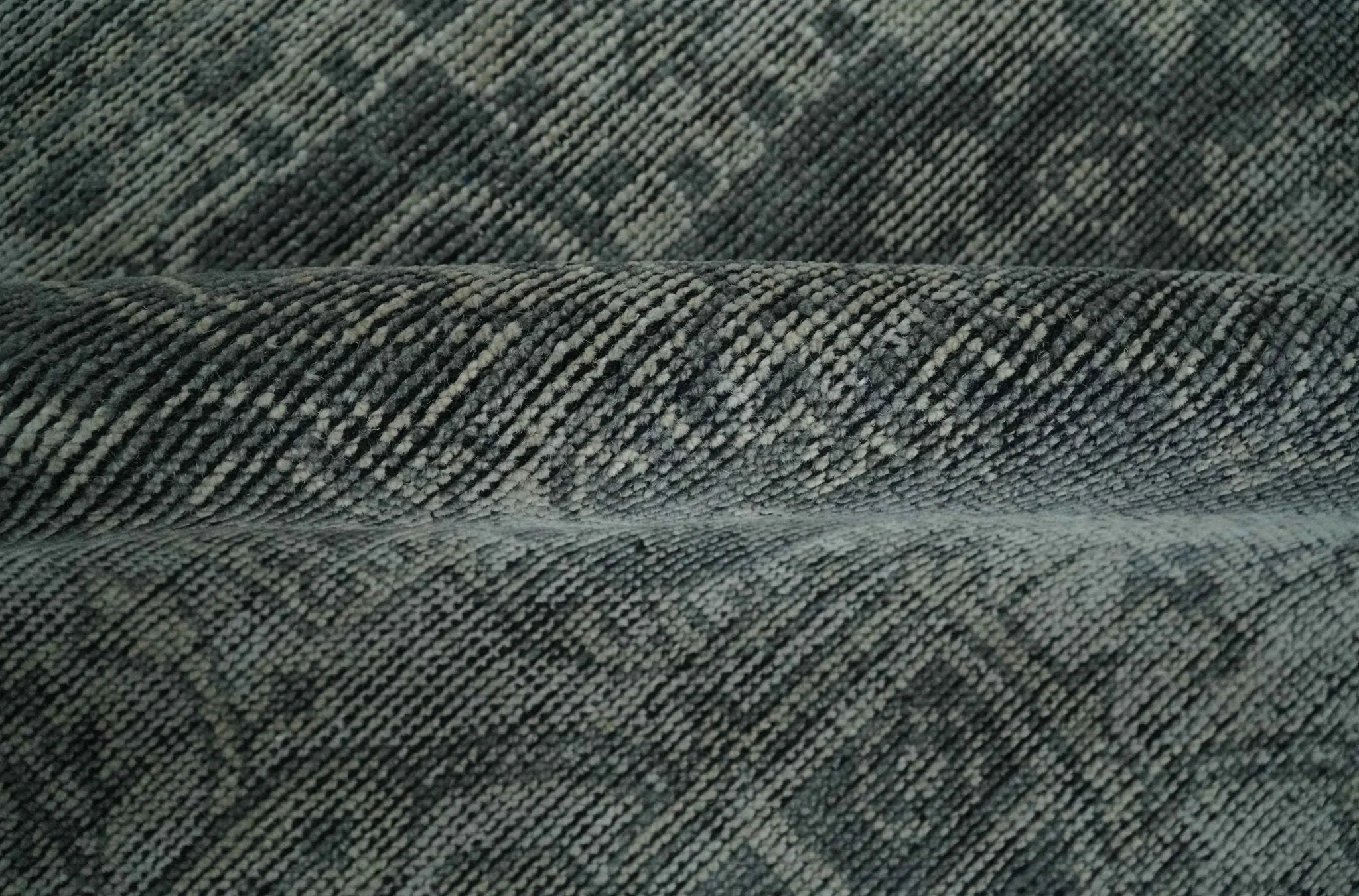 Antique Style Charcoal and Silver Traditional Heriz Medallion 8x10 wool Area Rug - Image 6
