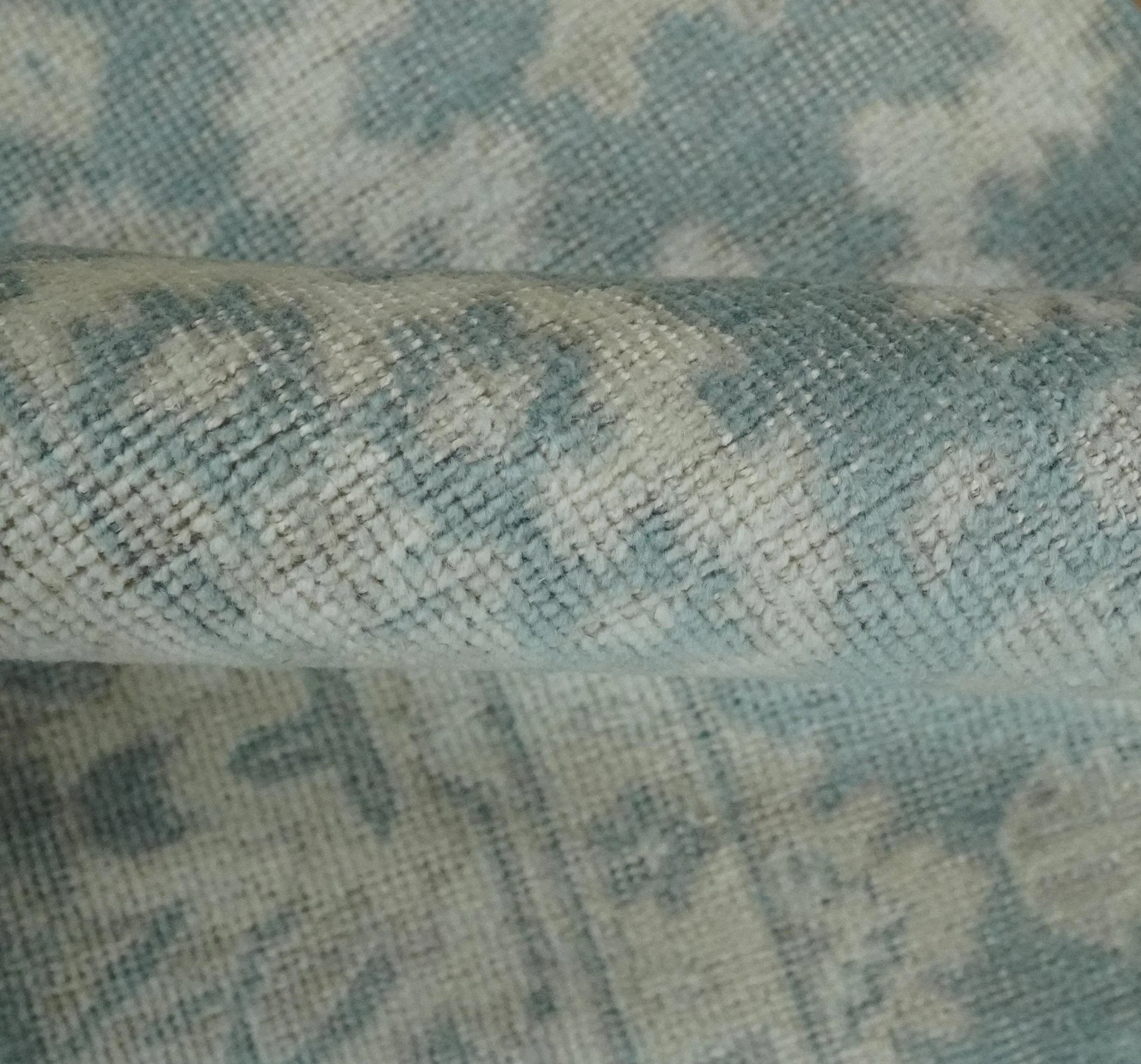 Antique Style Ivory and Gray Hand Knotted Traditional Oushak 2x4 wool Bedside Rug - Image 5