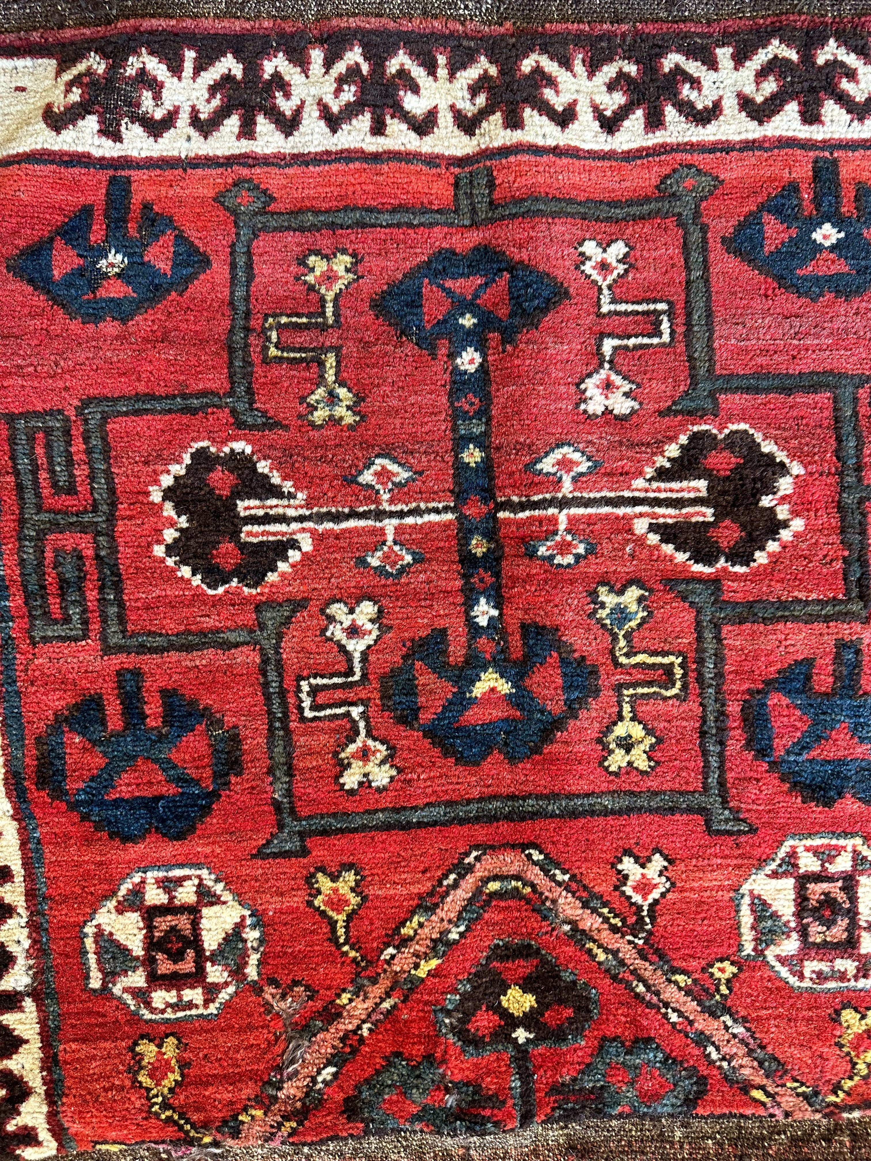 Antique Tribal Bagface - 18" X 18" - Image 2