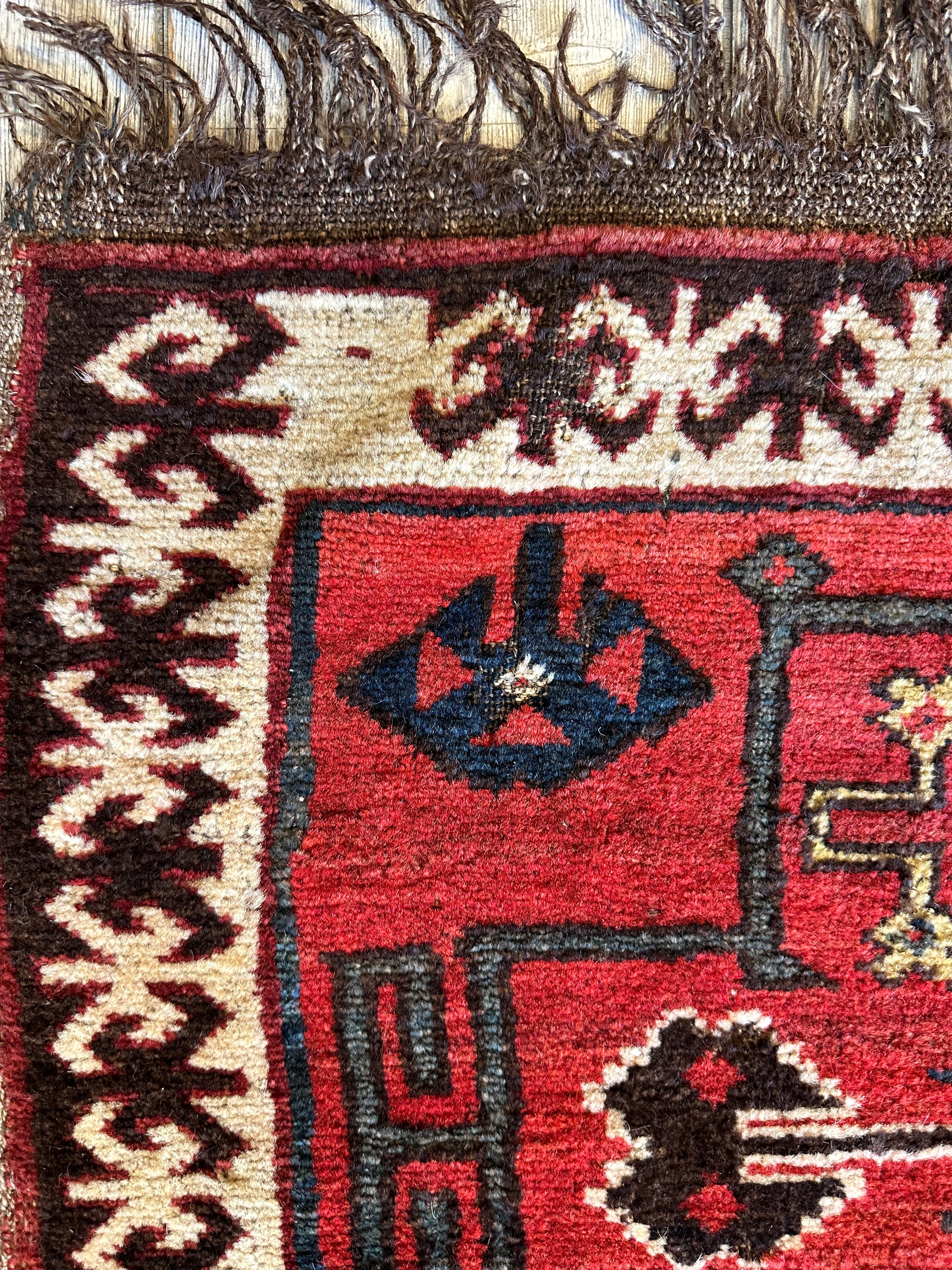 Antique Tribal Bagface - 18" X 18" - Image 5