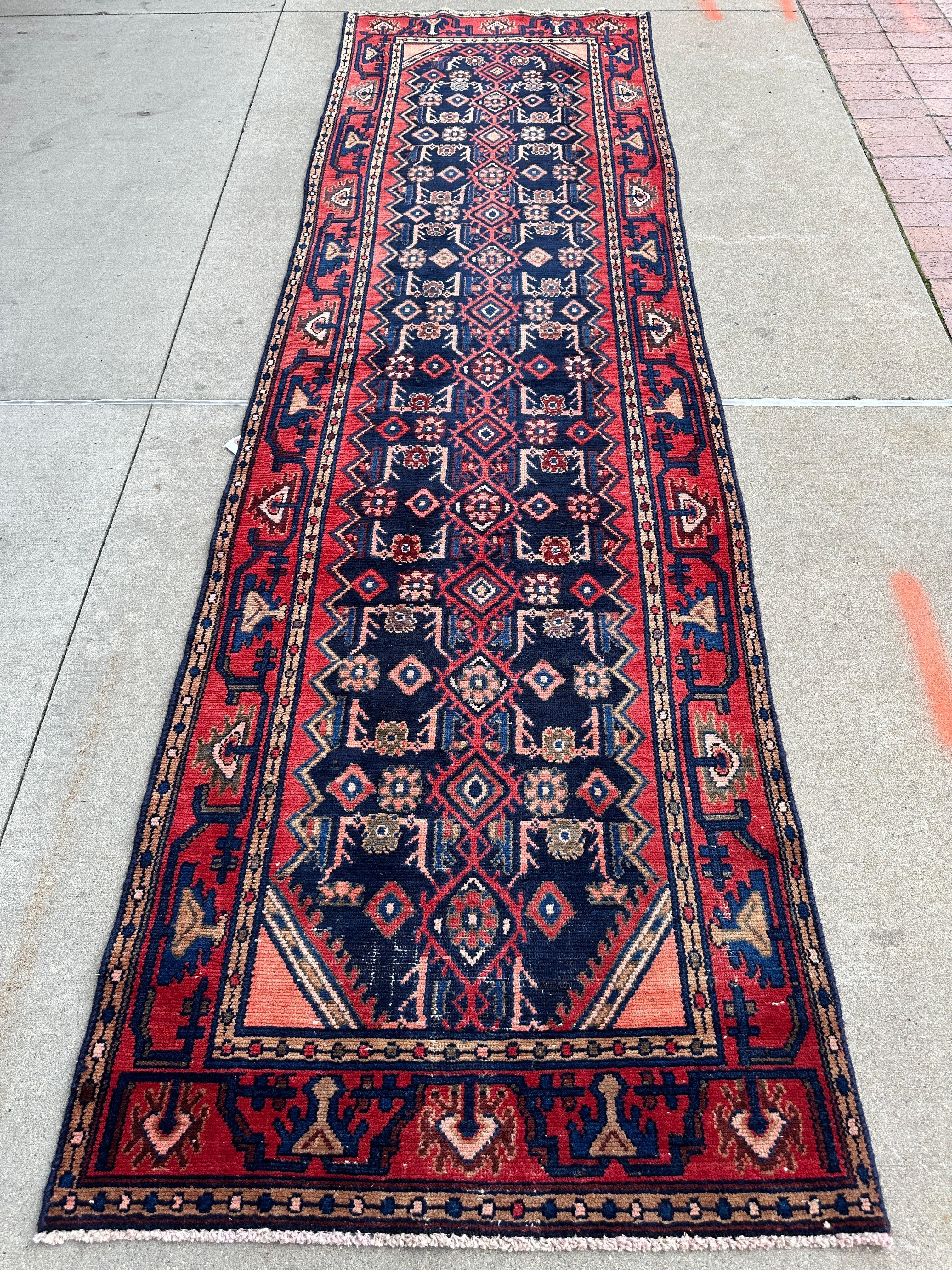Antique Vegetable Dye Malayer Persian Runner Rug 3x10’4” - Image 20