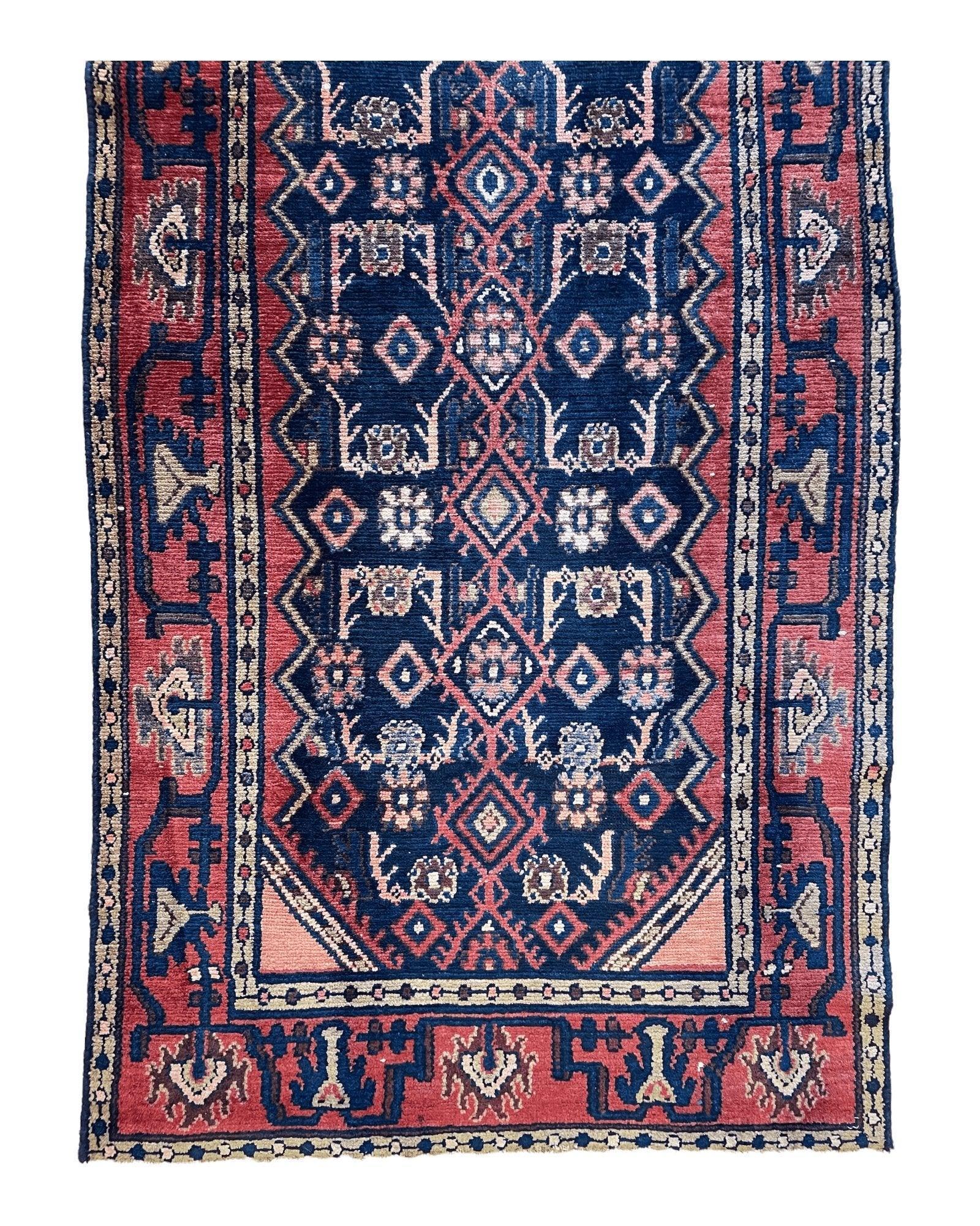 Antique Vegetable Dye Malayer Persian Runner Rug 3x10’4” - Image 3