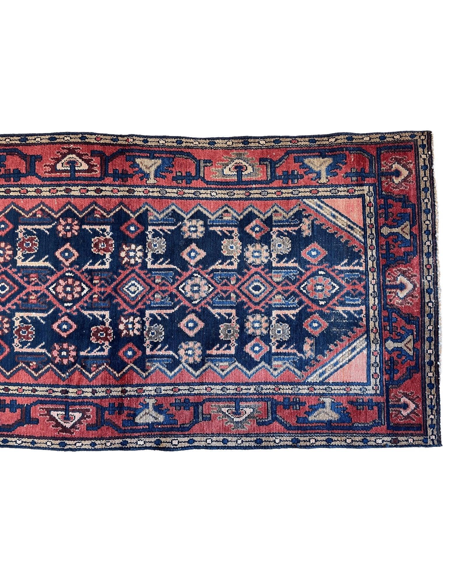 Antique Vegetable Dye Malayer Persian Runner Rug 3x10’4” - Image 9