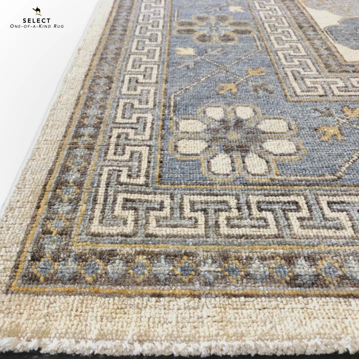 Antique-Washed Khotan (8'11"x11'10") ivory/gray - Image 3