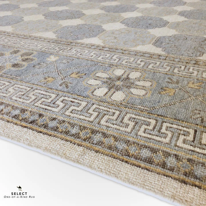 Antique-Washed Khotan (8'11"x11'10") ivory/gray - Image 4