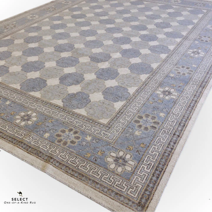 Antique-Washed Khotan (8'11"x11'10") ivory/gray - Image 5