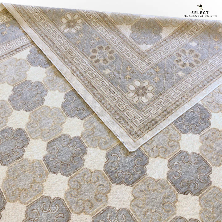 Antique-Washed Khotan (8'11"x11'10") ivory/gray - Image 6