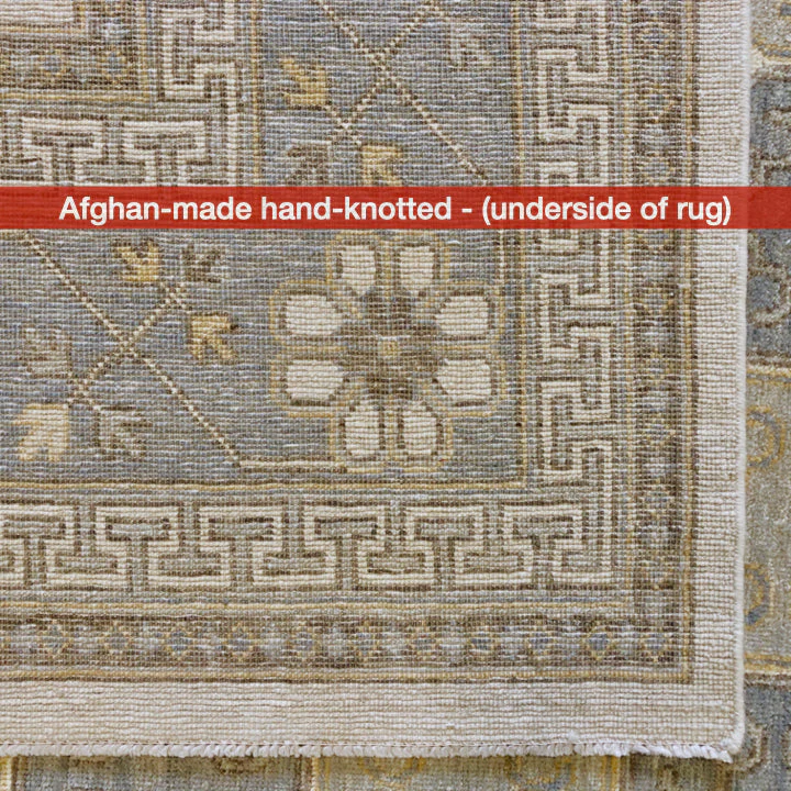 Antique-Washed Khotan (8'11"x11'10") ivory/gray - Image 8