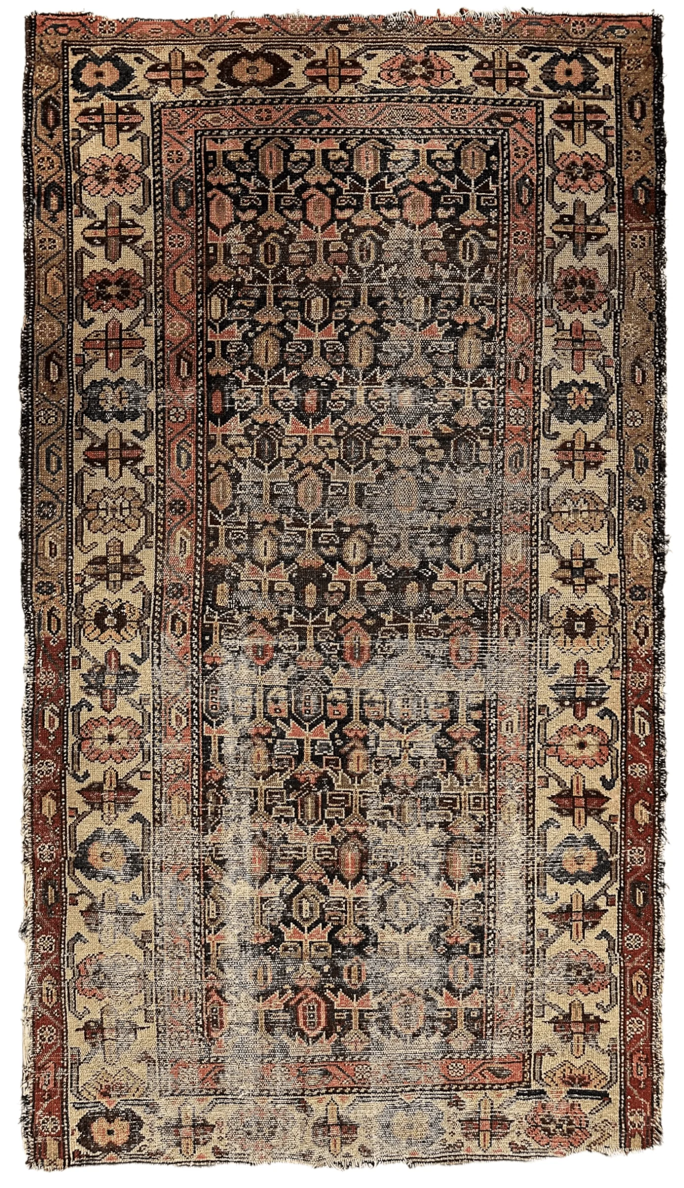 Antique Worn Late 19th Century Persian Rug 3’3” x 6’ - Image 2