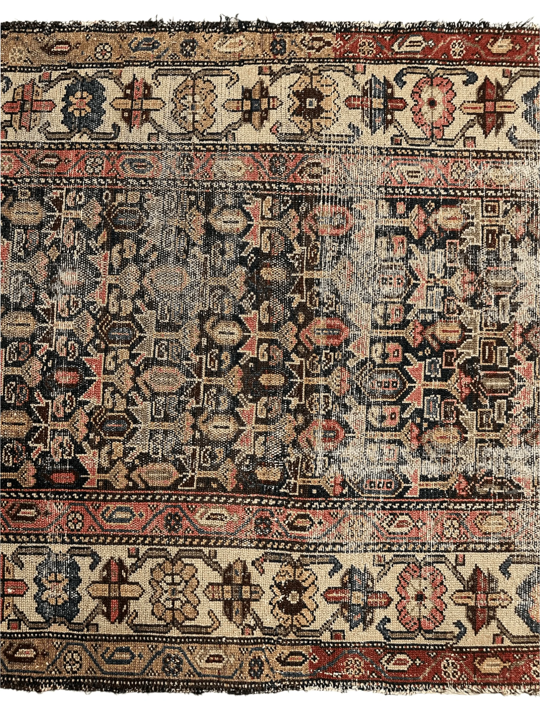 Antique Worn Late 19th Century Persian Rug 3’3” x 6’ - Image 4