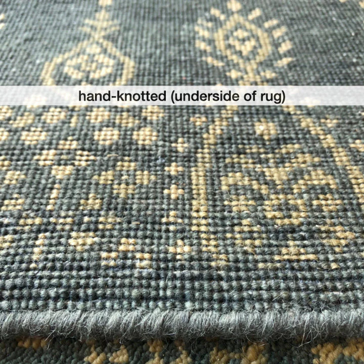 Arabesque Design (2'06"x10' Runner) teal/gold - Image 10
