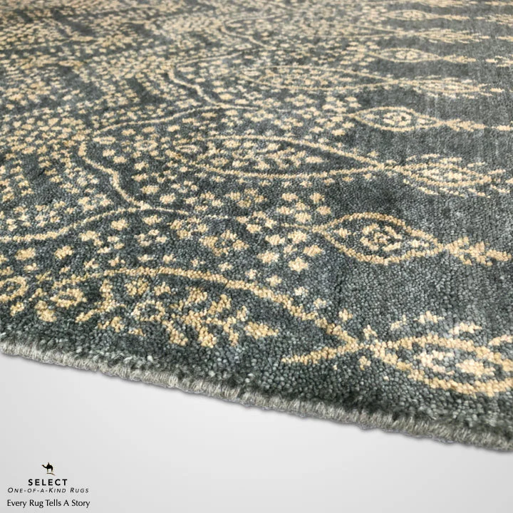 Arabesque Design (2'06"x10' Runner) teal/gold - Image 6