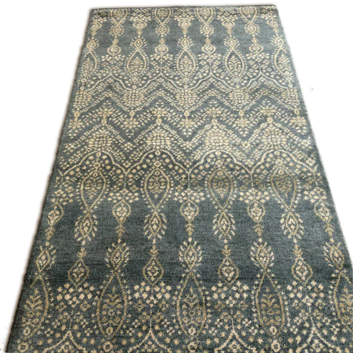 Arabesque Design (2'06"x10' Runner) teal/gold - Image 7