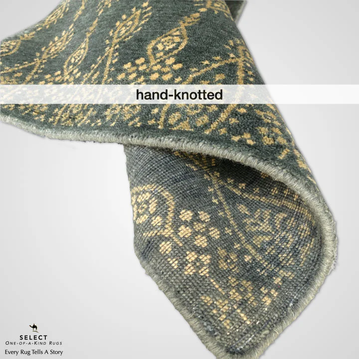 Arabesque Design (2'06"x10' Runner) teal/gold - Image 9