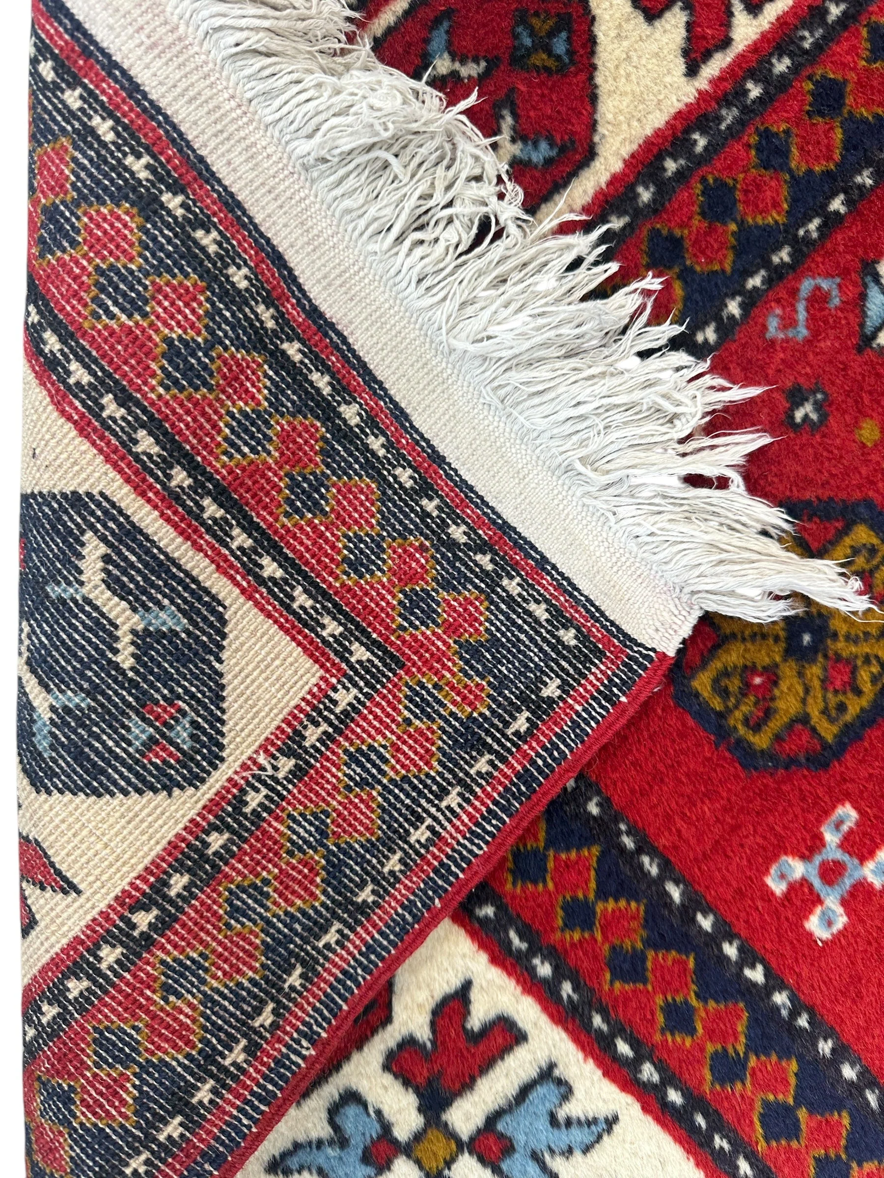 Armenian Yerevan Wool Rug – 4’6” x 6’11” – Hand-Knotted Geometric Design - Image 5