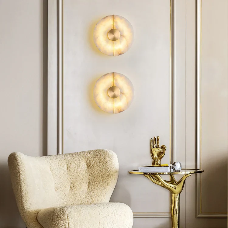 Artistic Simple Alabaster Wall Lamp - Image 3