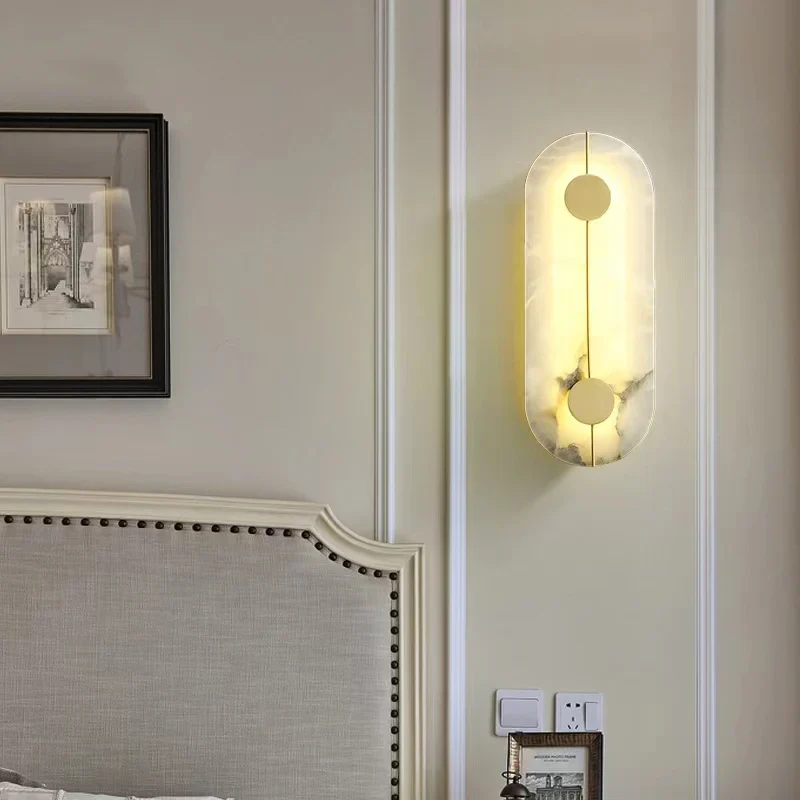 Artistic Simple Alabaster Wall Lamp - Image 4