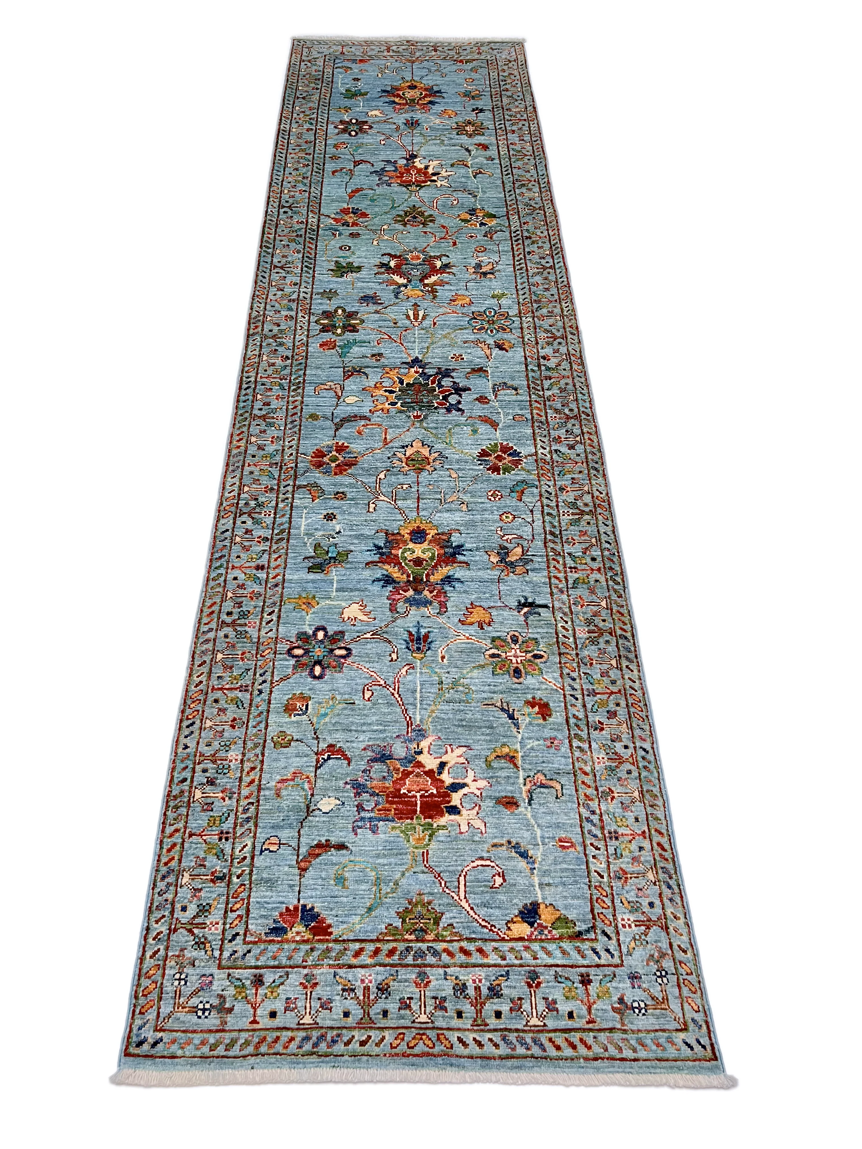 Aryana veg.dye 2'06"x10'04" ltblu - Image 5