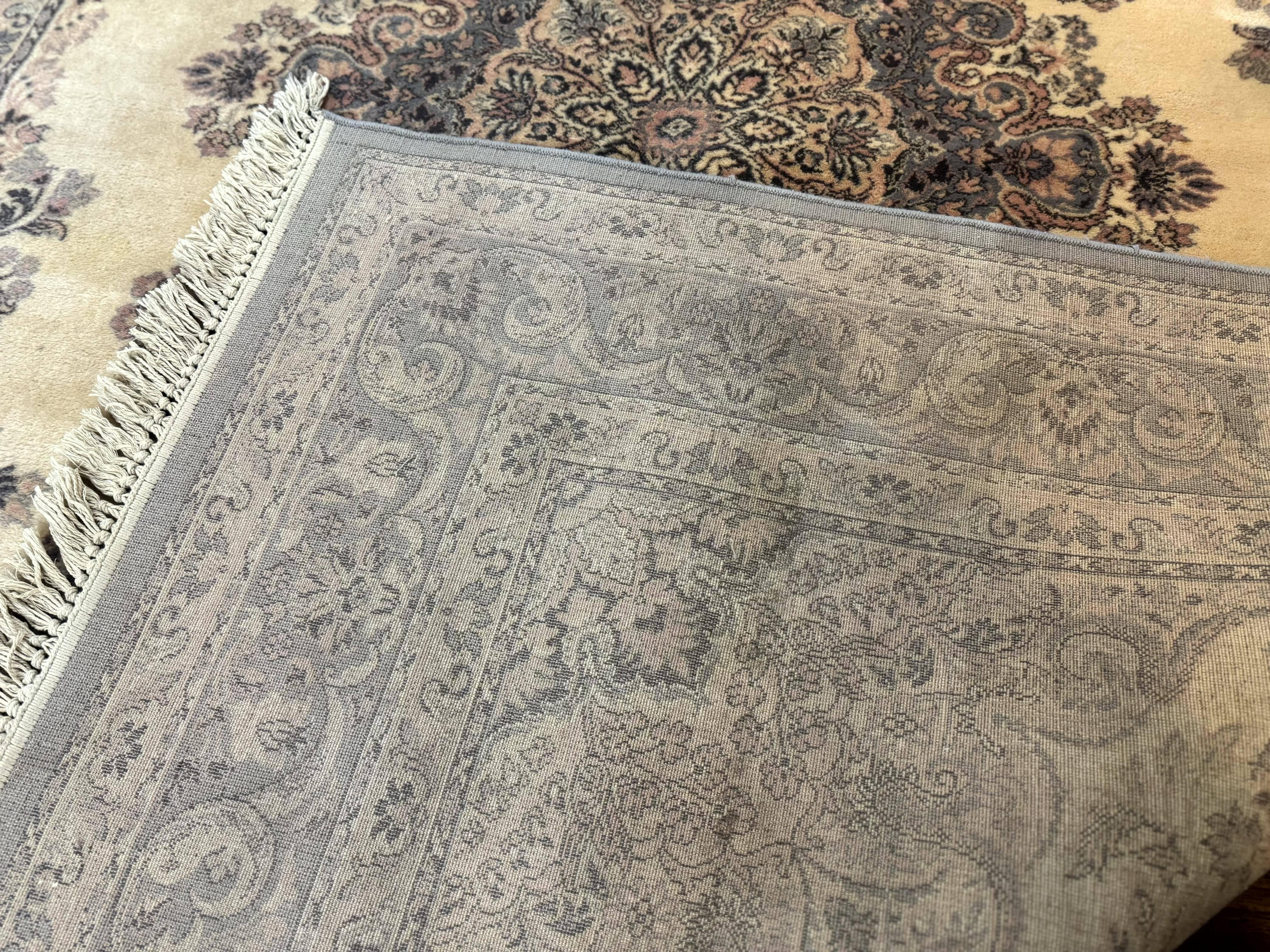 Belgium Power Loomed Wool Rug 6.9 x 9.6, Vintage Oriental Carpet - Image 10