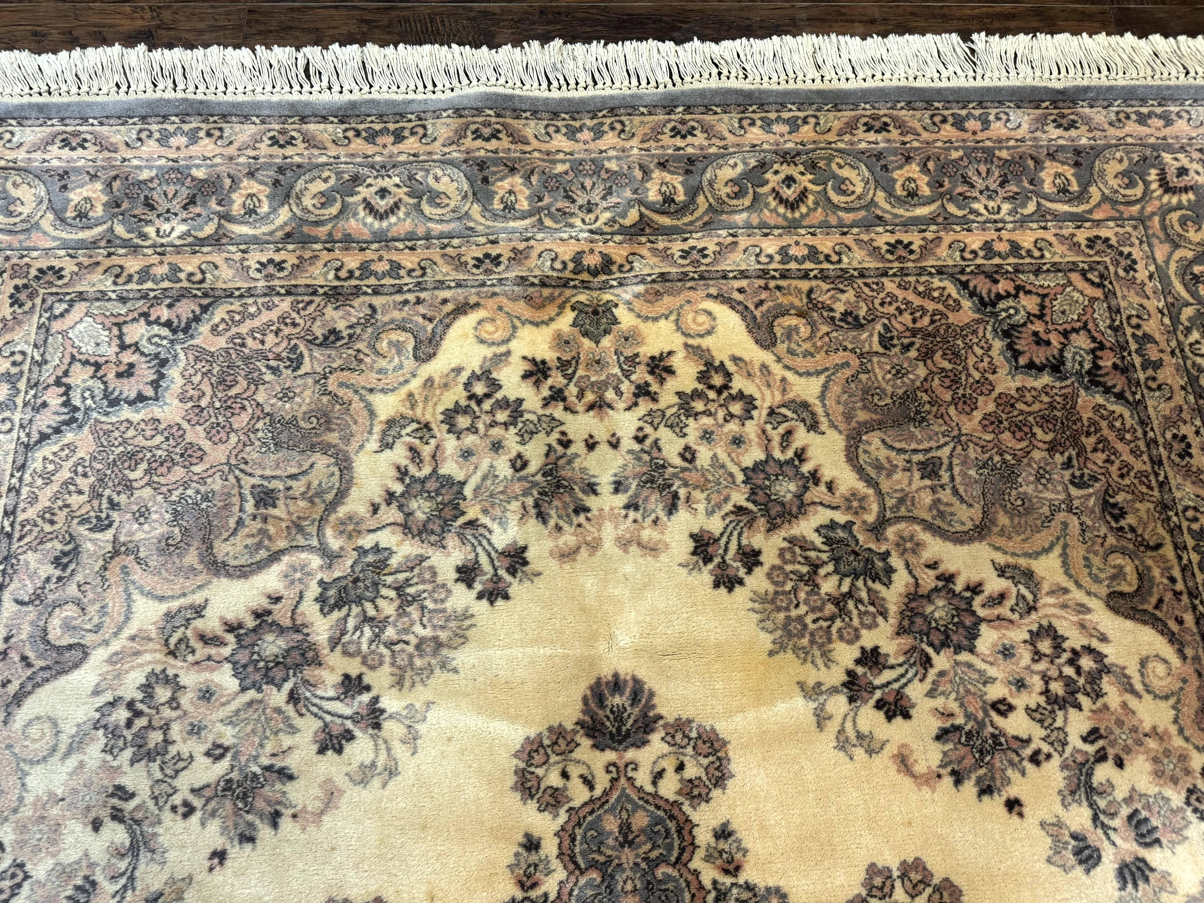 Belgium Power Loomed Wool Rug 6.9 x 9.6, Vintage Oriental Carpet - Image 3