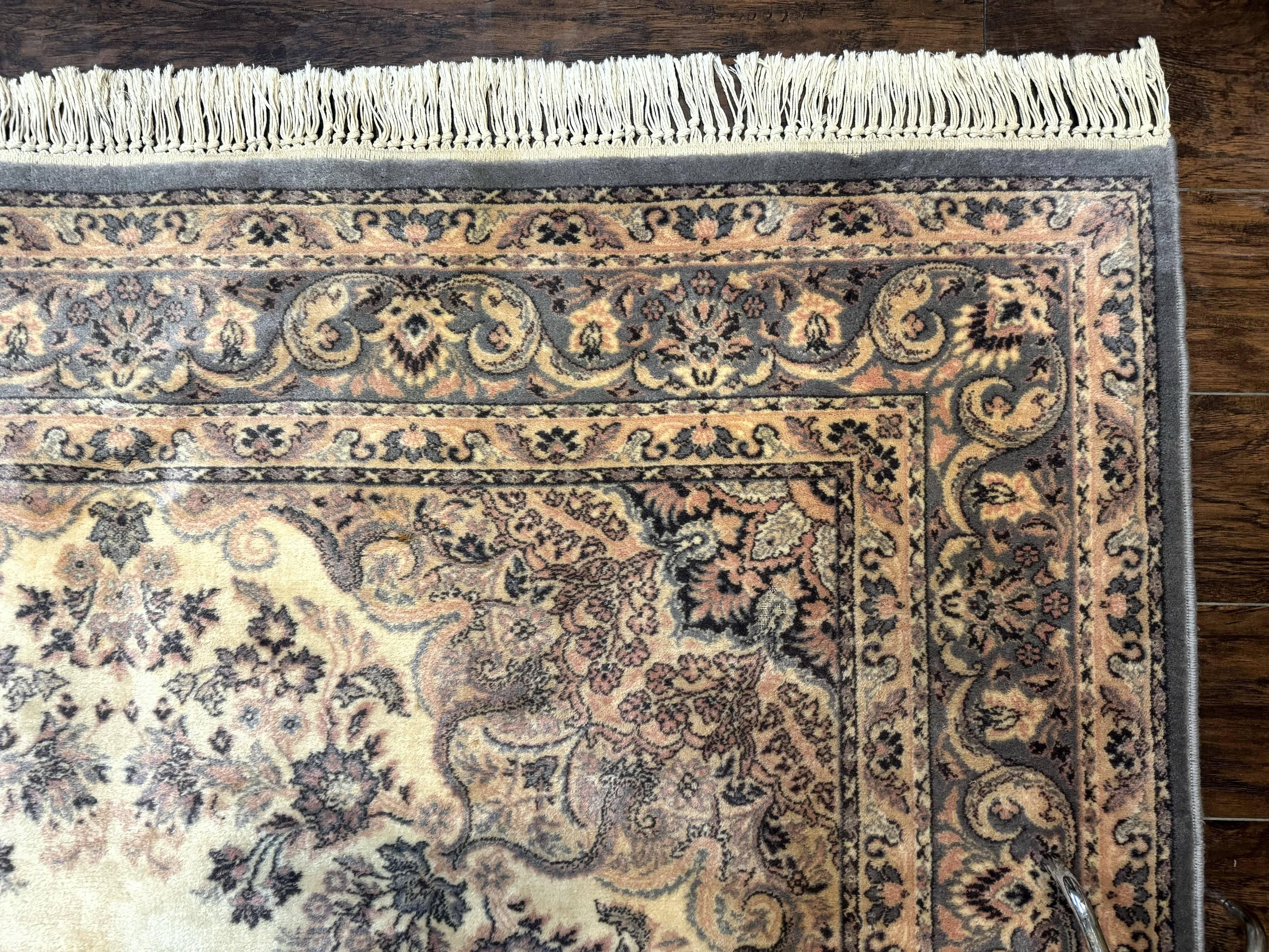 Belgium Power Loomed Wool Rug 6.9 x 9.6, Vintage Oriental Carpet - Image 7