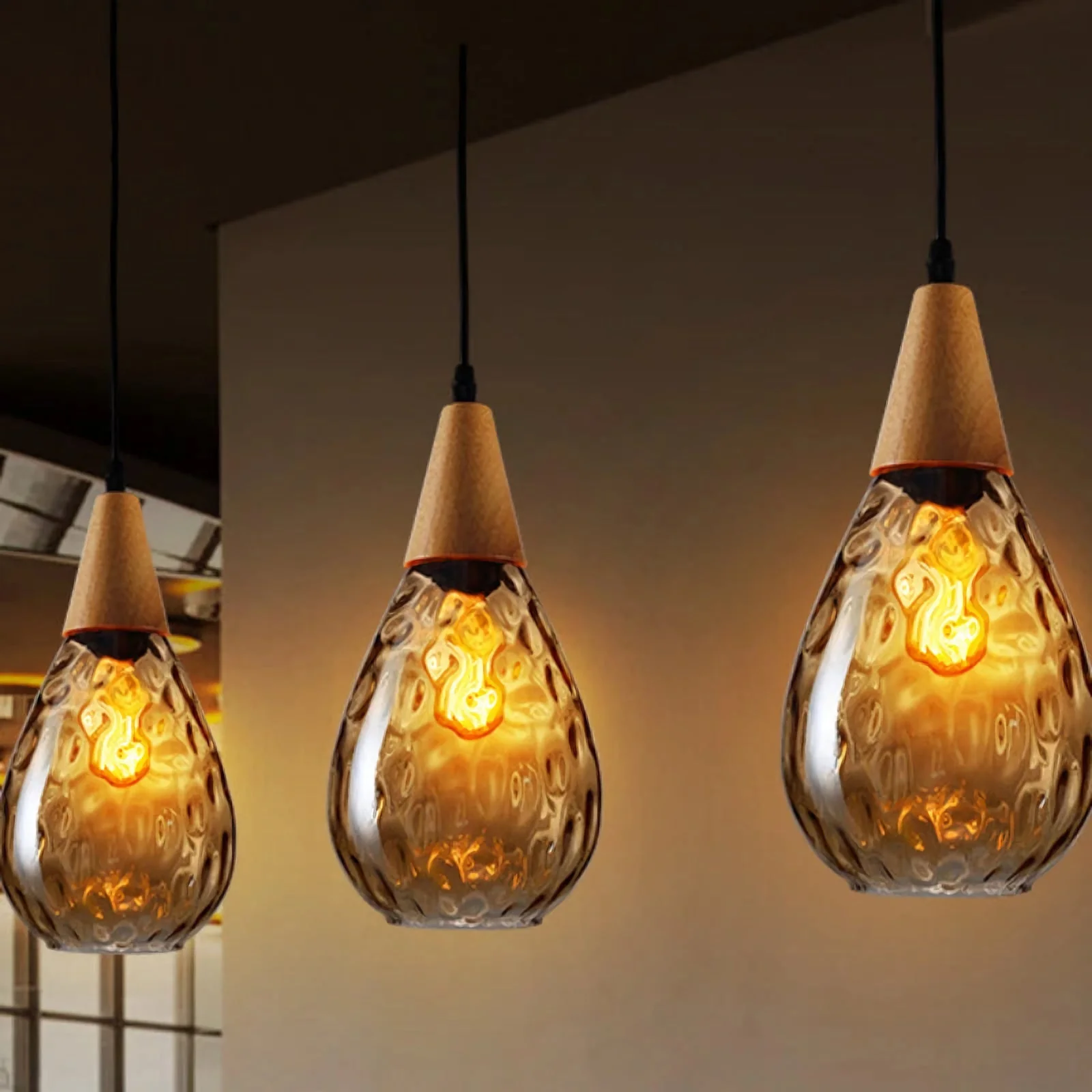 Besnier Rippled Glass Pendant Light - Image 10