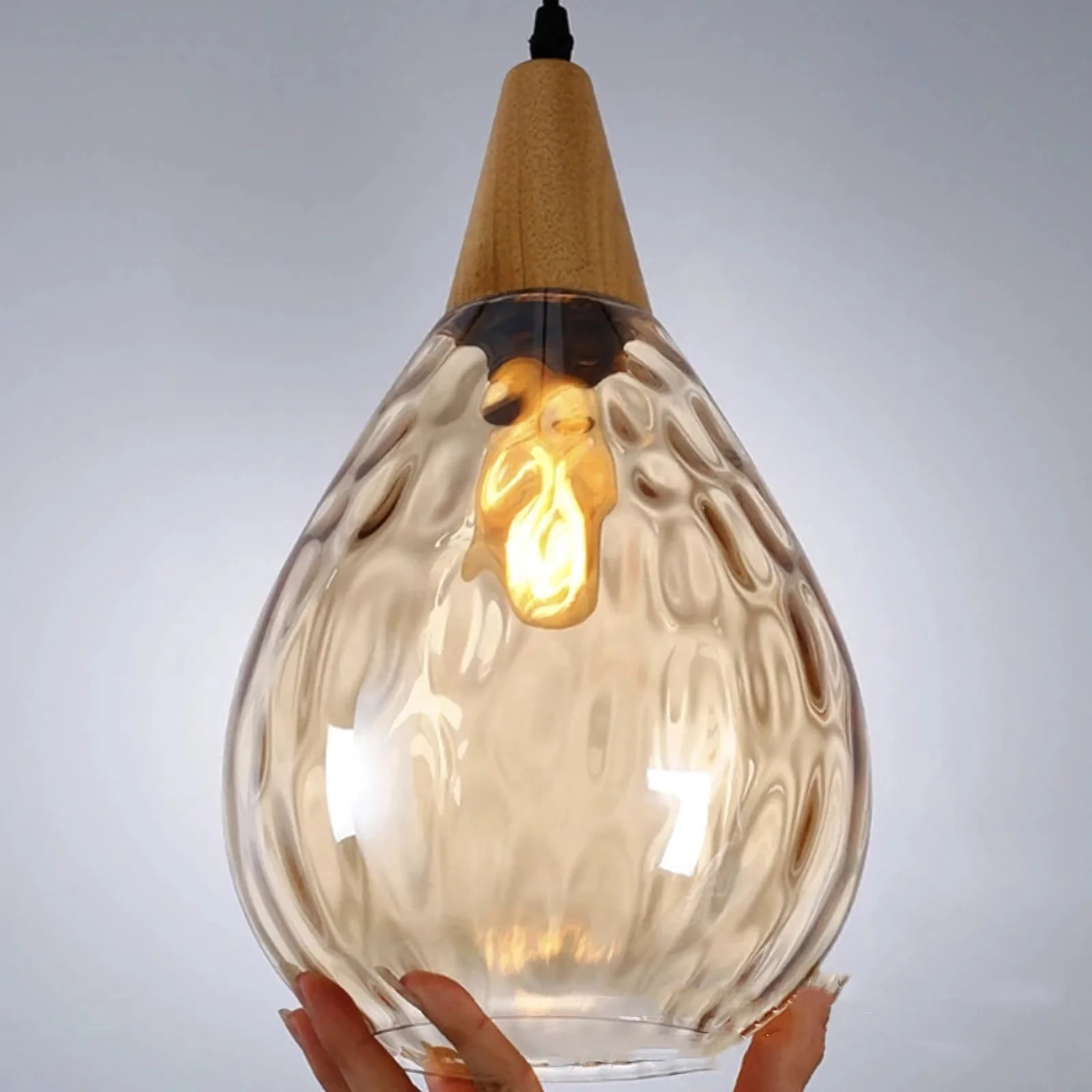 Besnier Rippled Glass Pendant Light - Image 14