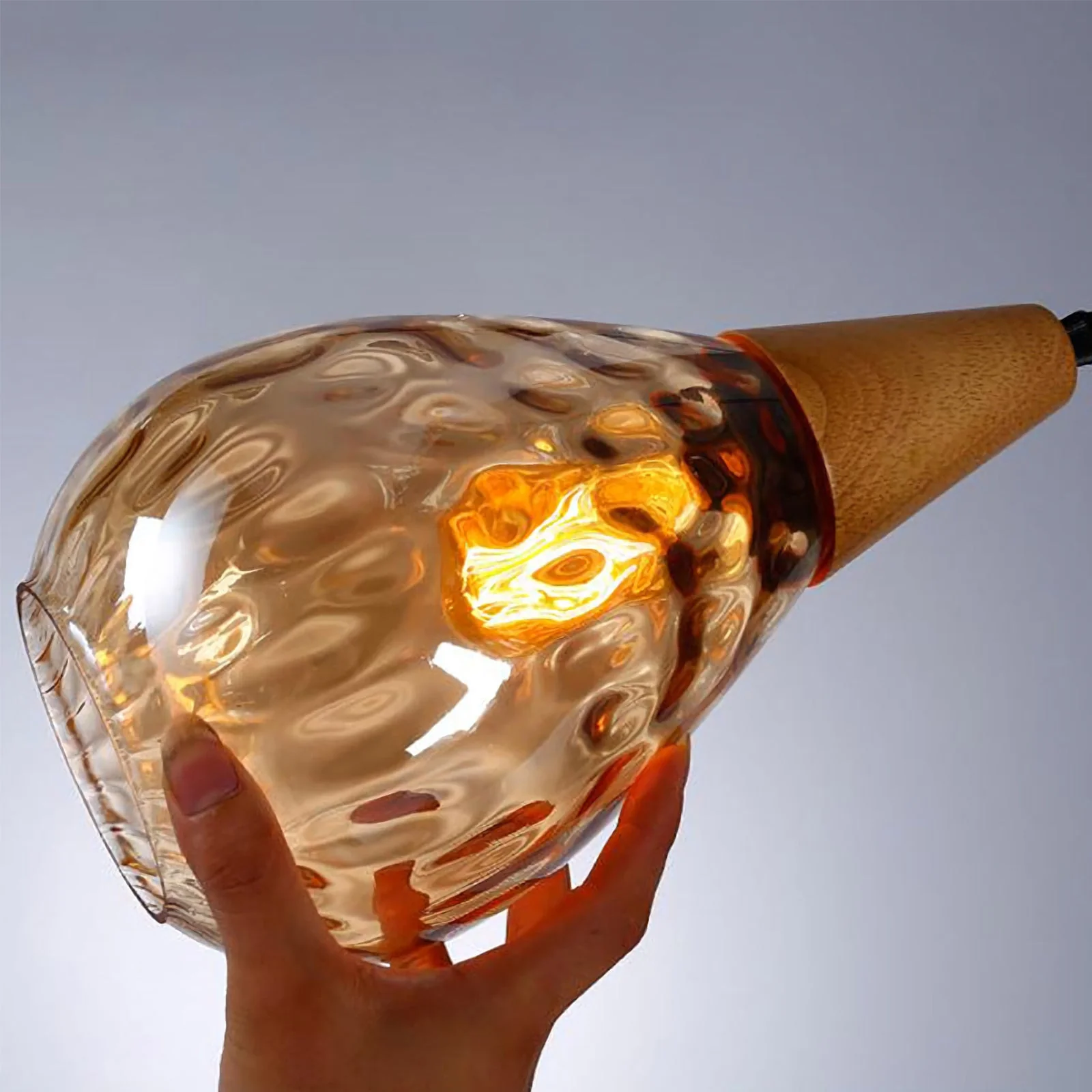 Besnier Rippled Glass Pendant Light - Image 15